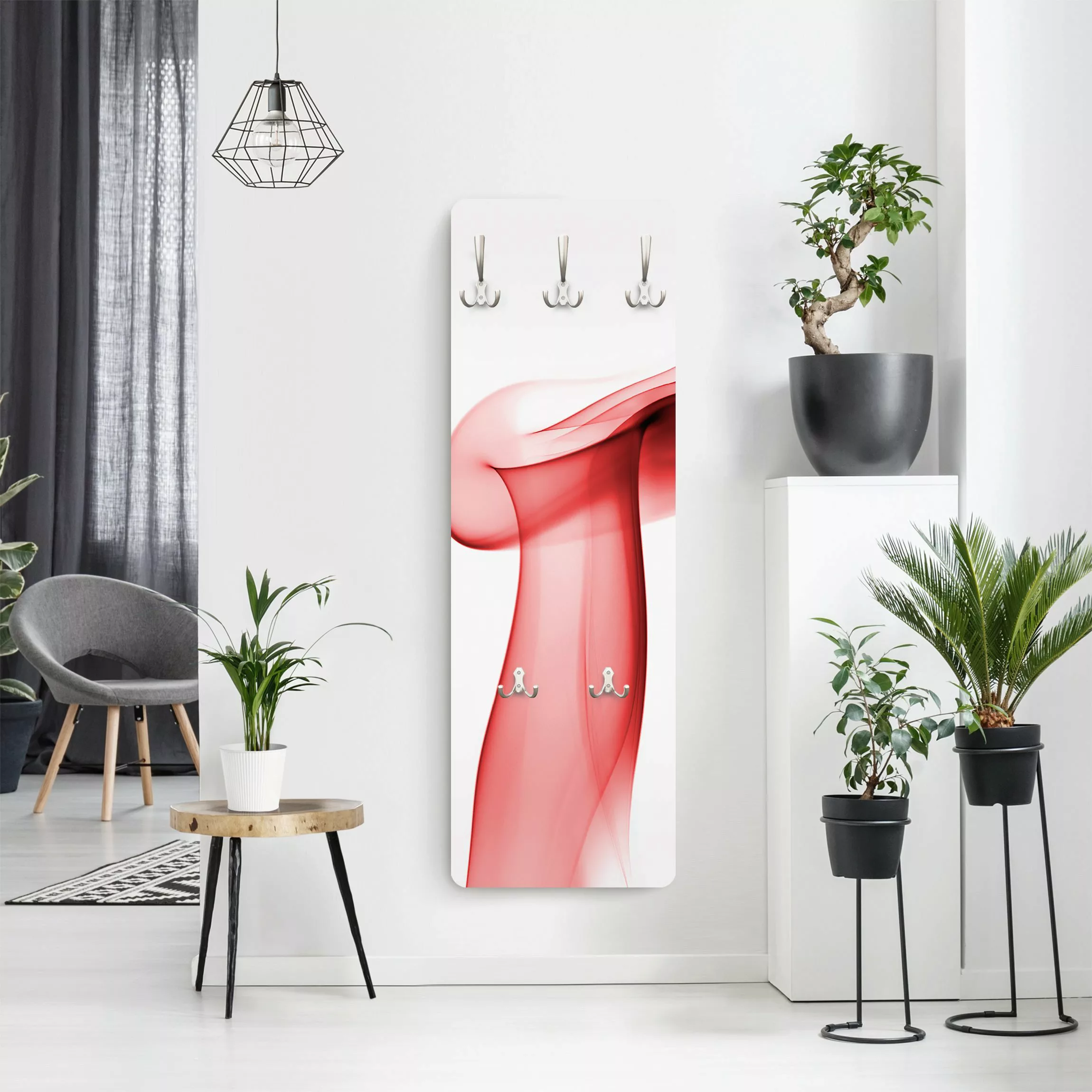 Wandgarderobe Holzpaneel Abstrakt Red Glamour günstig online kaufen