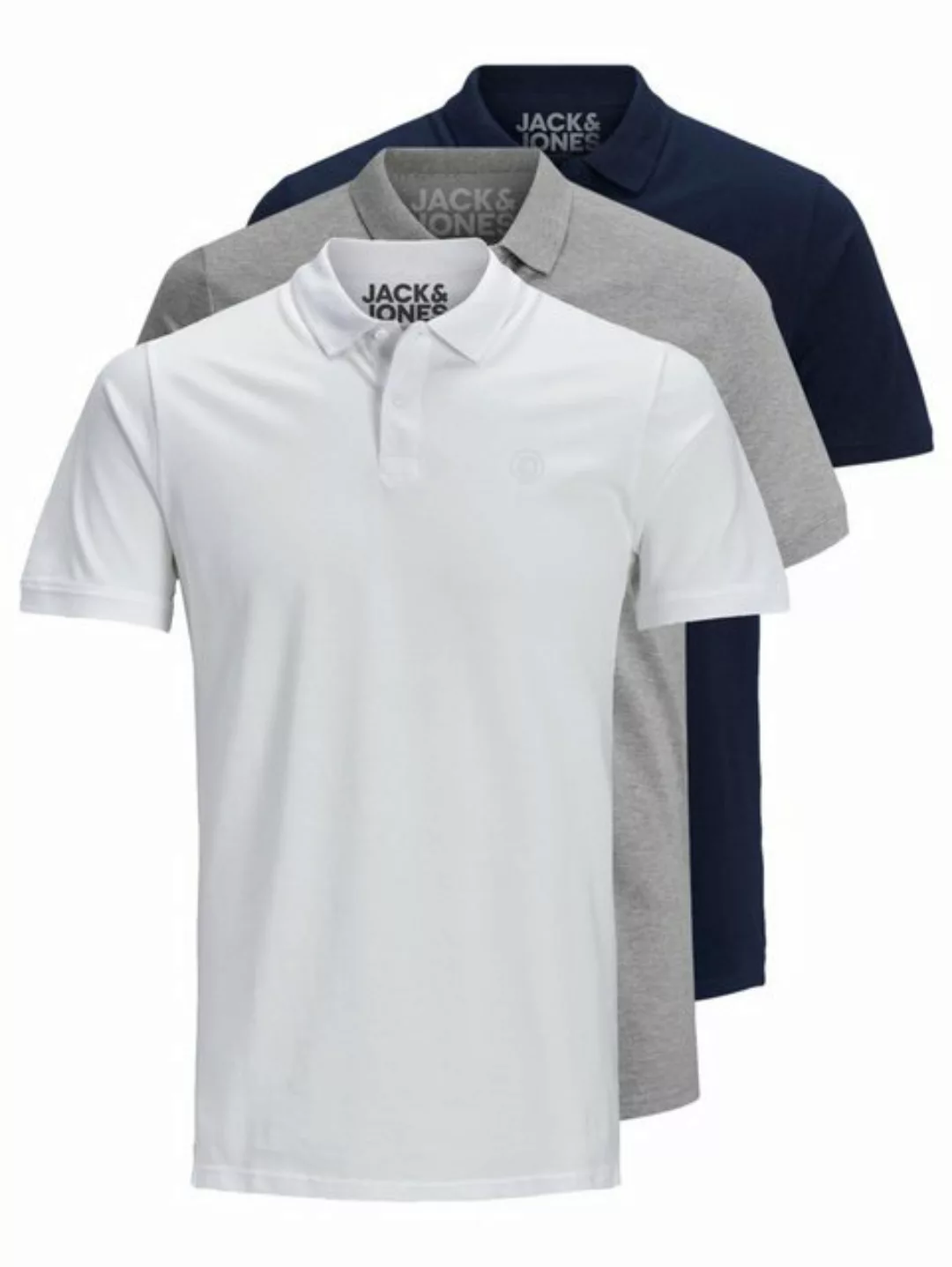 Jack & Jones Poloshirt Basic (3-tlg., 3er Pack) slimfit / figurbetont gesch günstig online kaufen