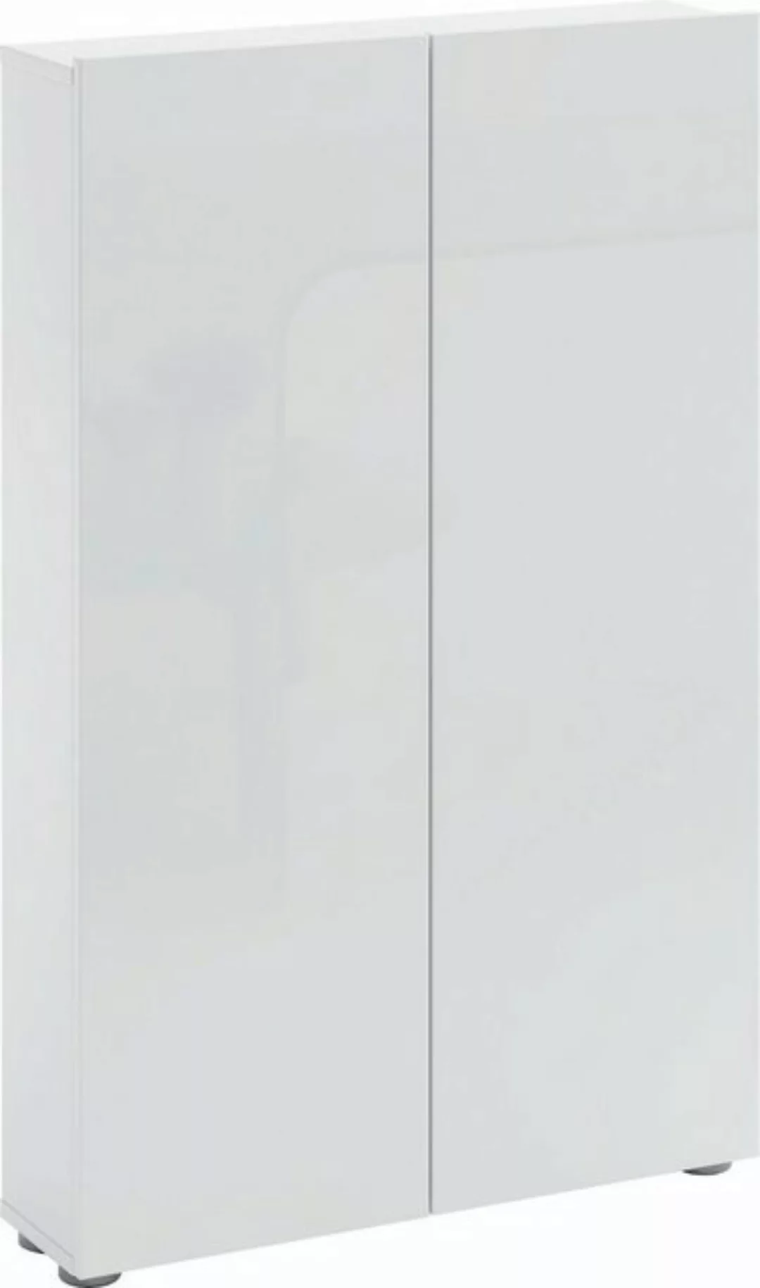 möbelando Schuhschrank SPAZIO (BxHxT: 73,4x115x18,6 cm) in weiß mit 2 Türen günstig online kaufen