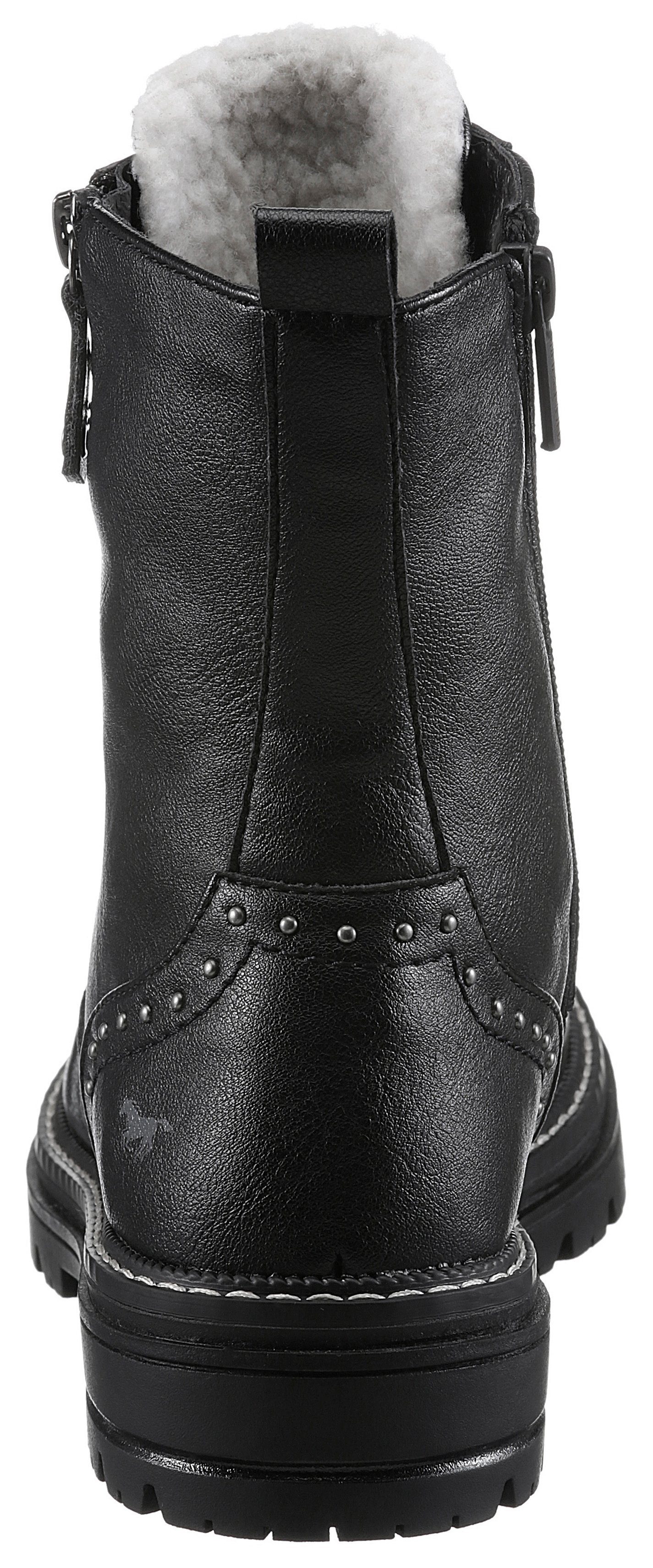 Mustang Shoes Winterboots, Blockabsatz, Winterstiefelette, Schnürboots, günstig online kaufen