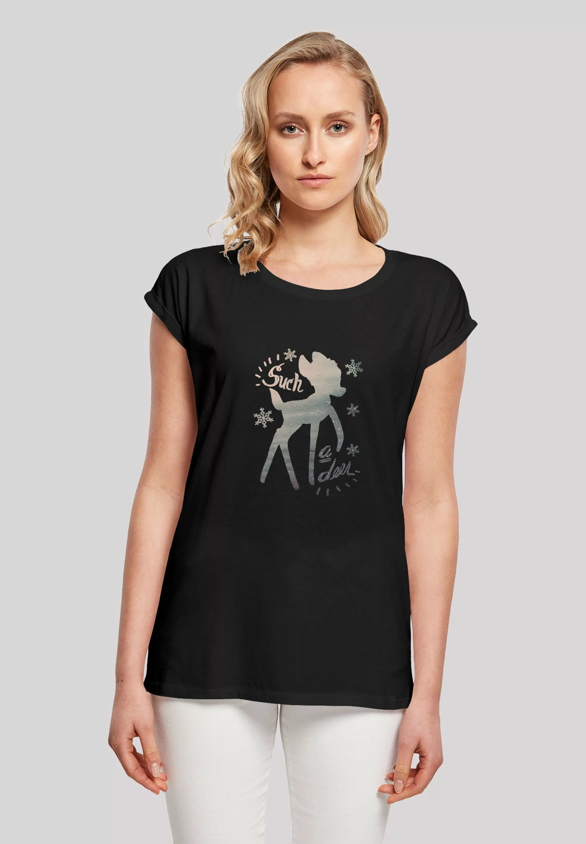 F4NT4STIC T-Shirt " Bambi Winter Deer BLK", Print günstig online kaufen