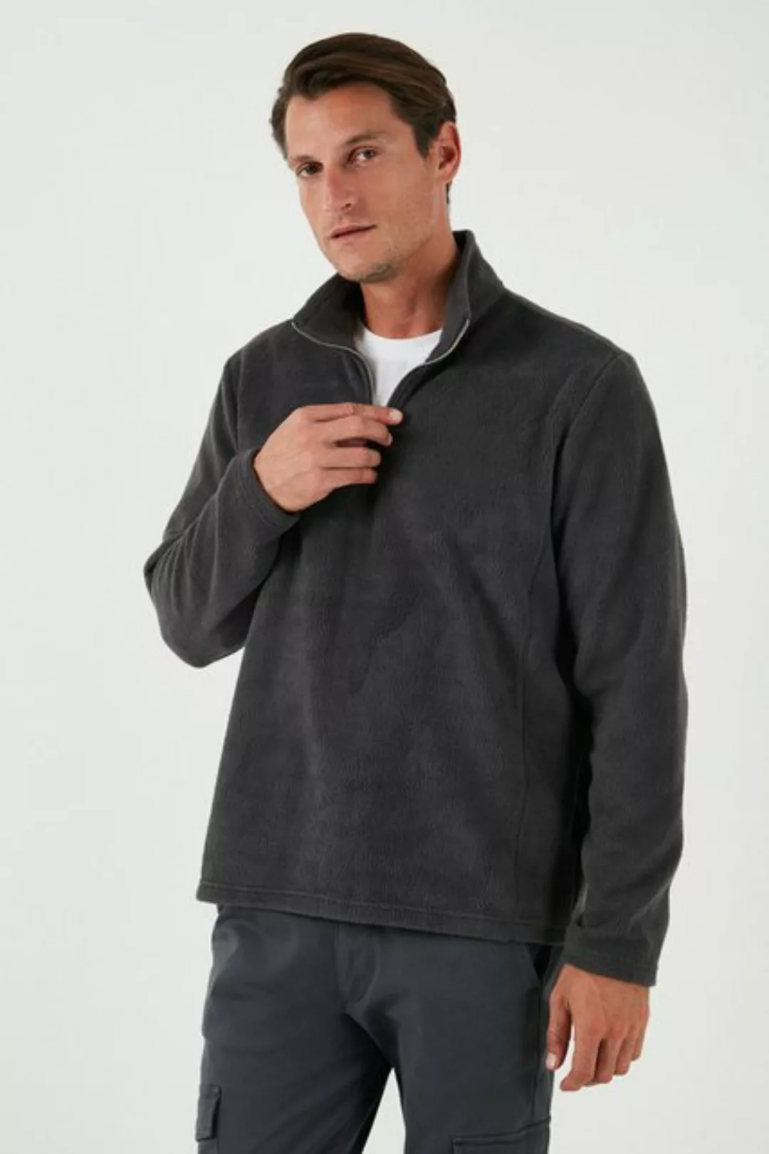 Buratti Fleecepullover Slim Fit günstig online kaufen