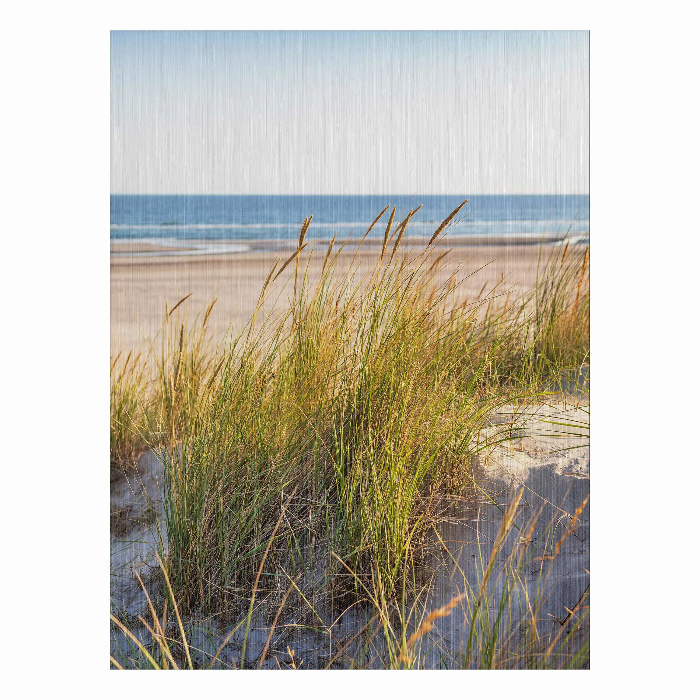 Alu-Dibond Bild Natur & Landschaft - Hochformat 3:4 Stranddüne am Meer günstig online kaufen