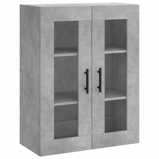 vidaXL Hängeschrank Wandschrank Betongrau 69,5x34x90 cm Glas Vitrine Hänges günstig online kaufen