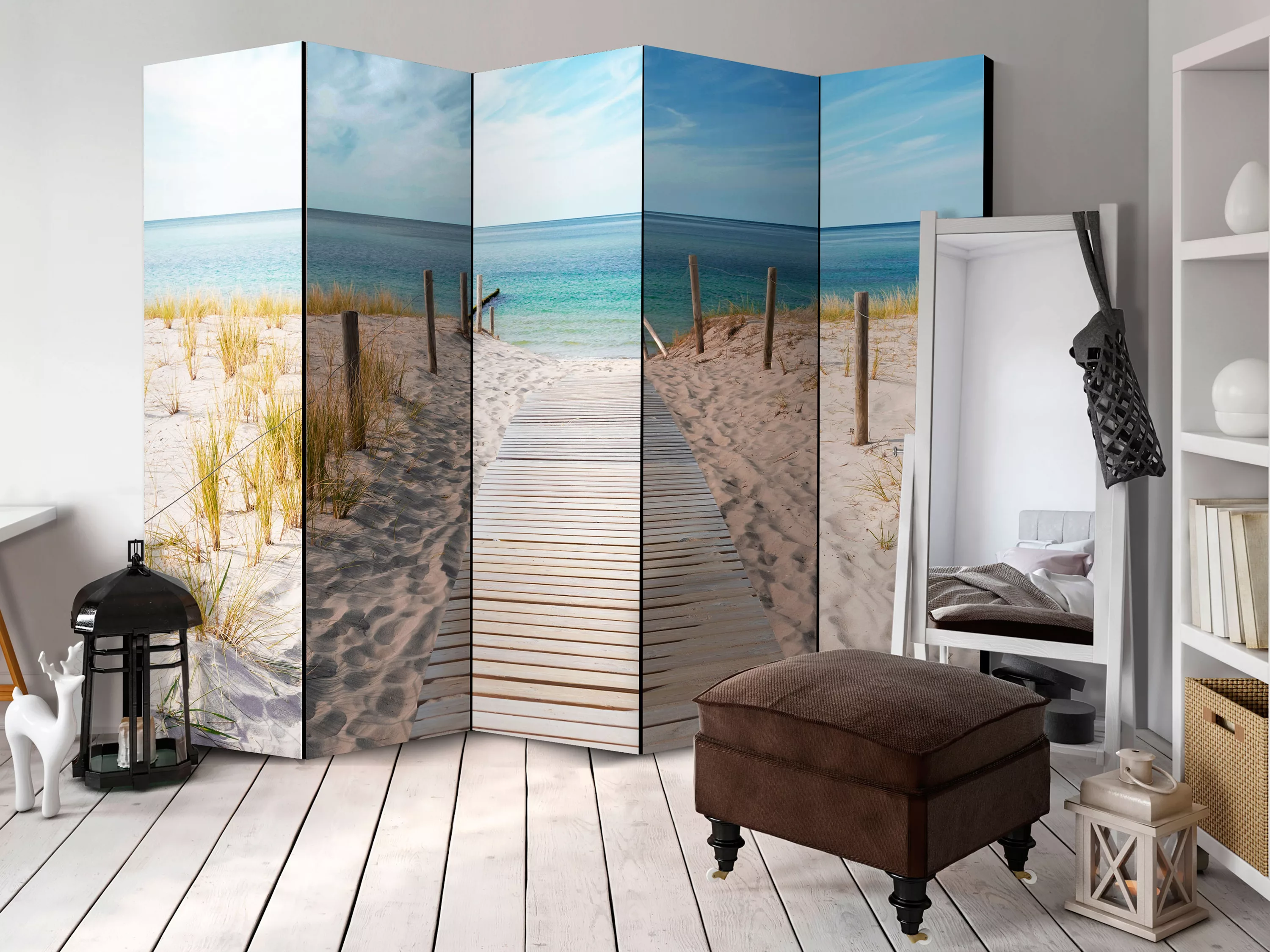 5-teiliges Paravent - Holiday At The Seaside Ii [room Dividers] günstig online kaufen