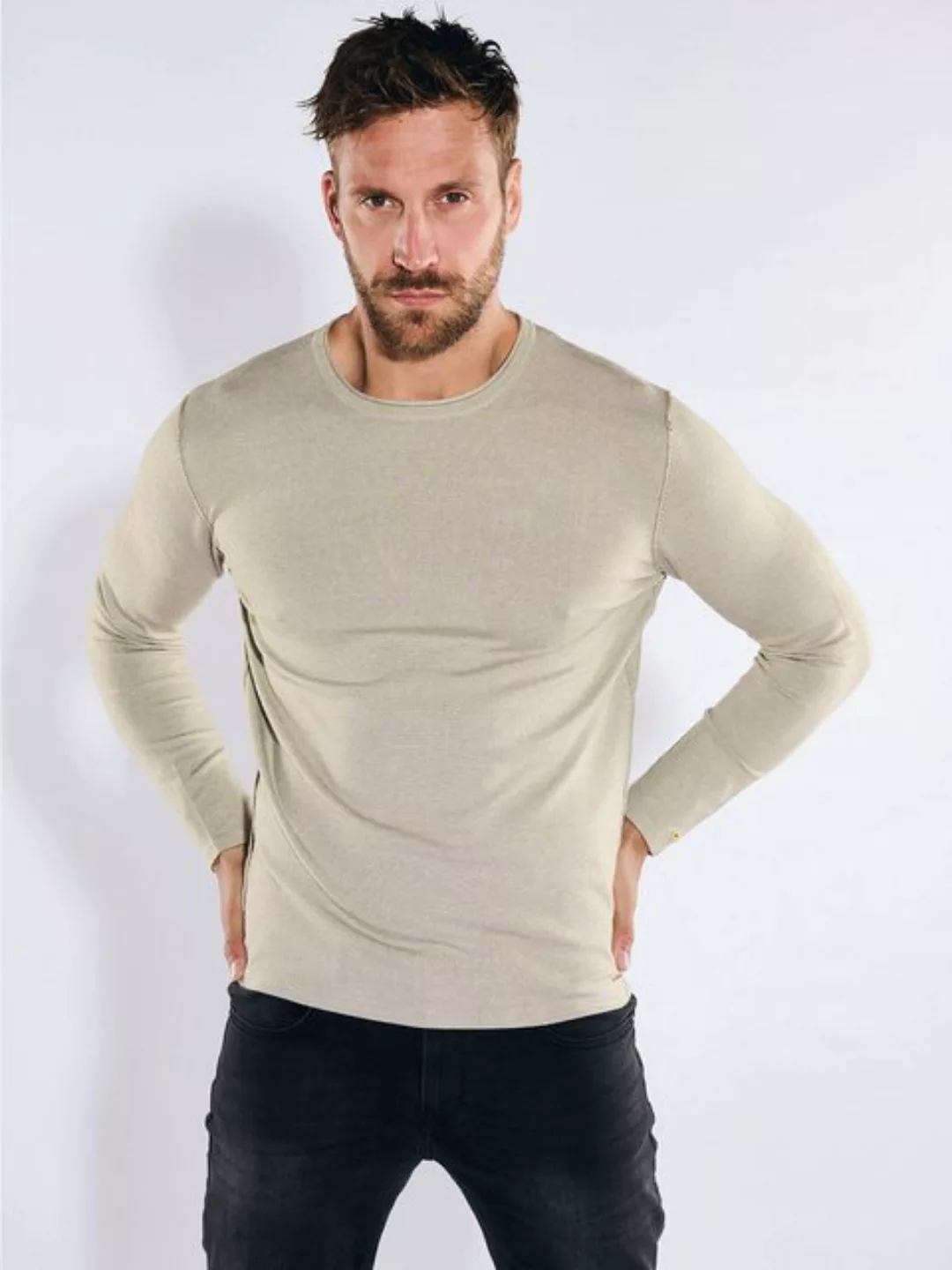 emilio adani Rundhalspullover Pullover uni günstig online kaufen
