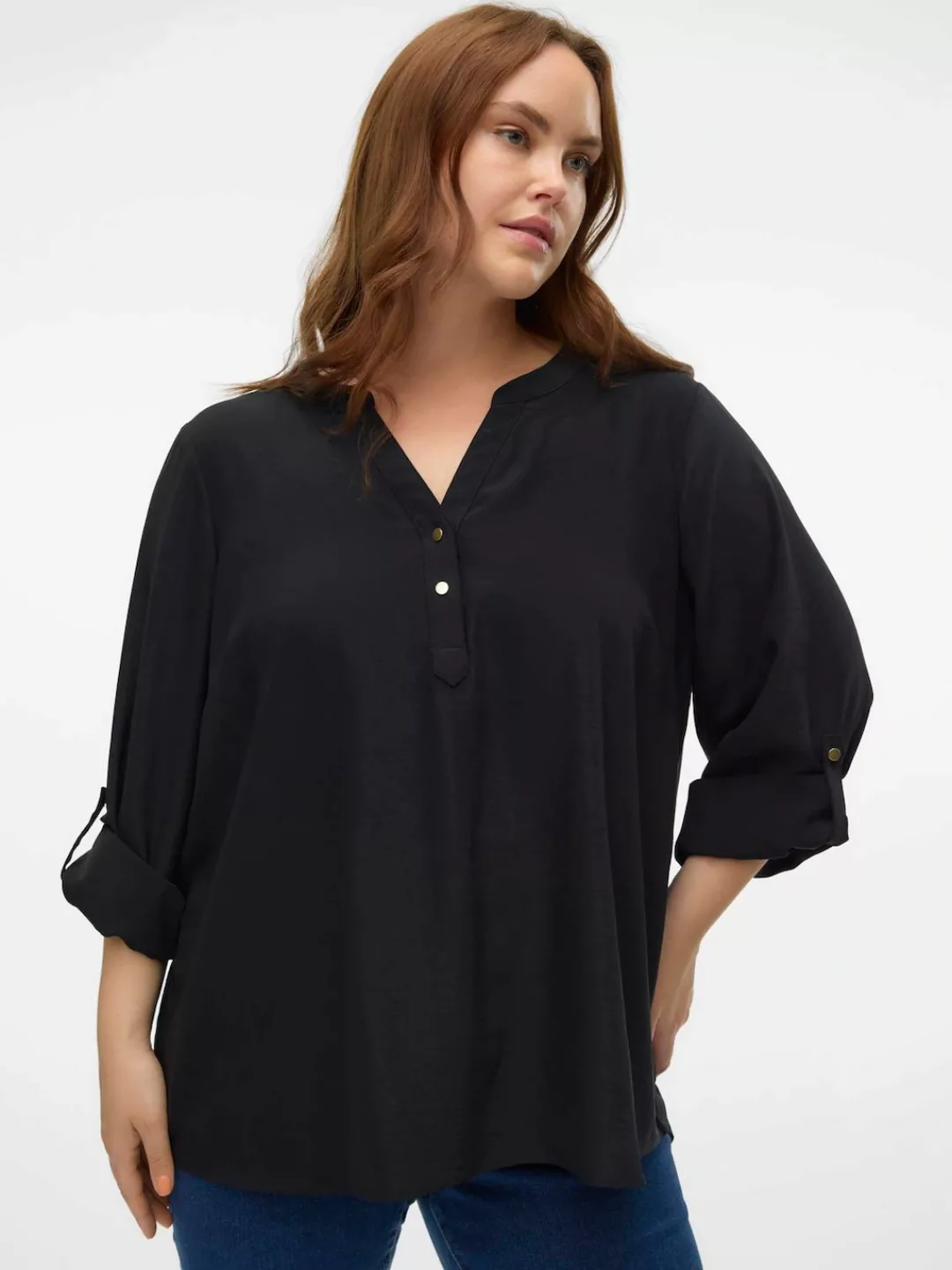 Vero Moda Curve Blusenshirt VMCANI LS TOP WVN GA NOOS CUR günstig online kaufen