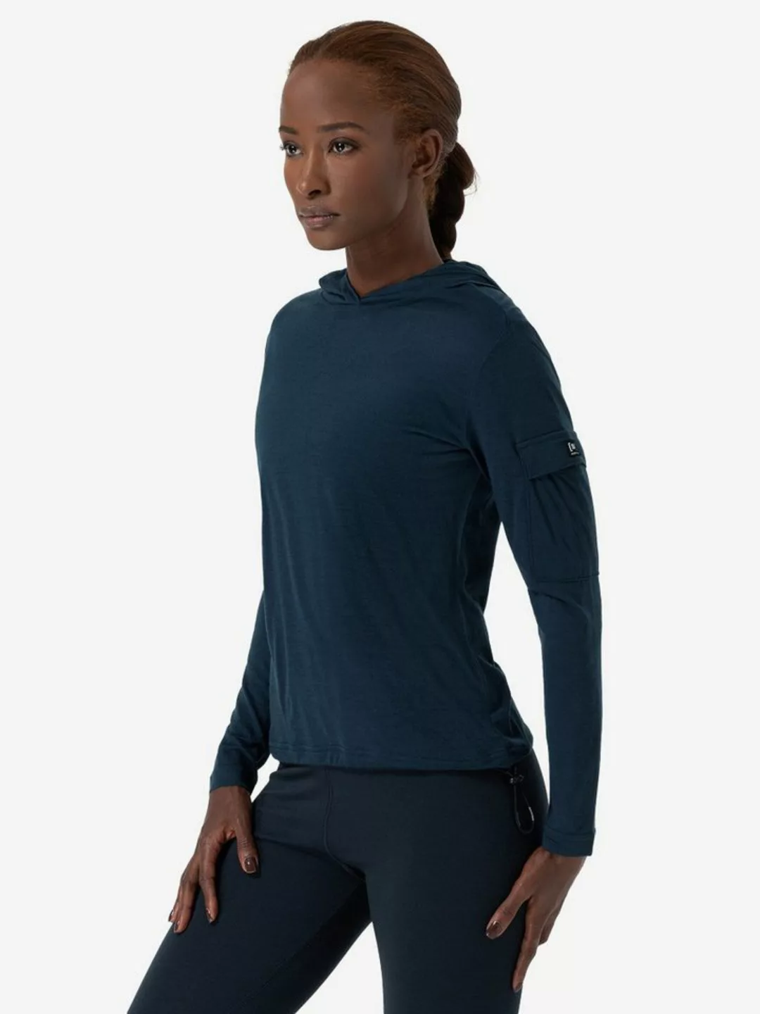 SUPER.NATURAL Hoodie für Damen, Merino, weich RELAX LIGHT POCKET Armtasche günstig online kaufen