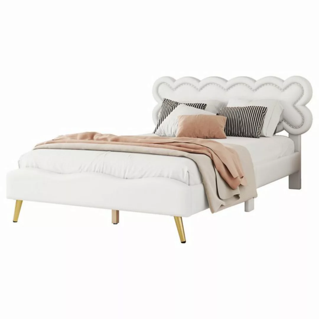 Rutaqian Polsterbett Doppelbett Cloud-Kopfteil, Minimalistisches Styling,14 günstig online kaufen