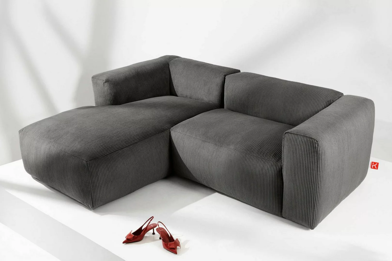 KONSIMO Ecksofa Links Ecksofa BUFFO, extrem weicher und bequemer Sitz, 3-4- günstig online kaufen