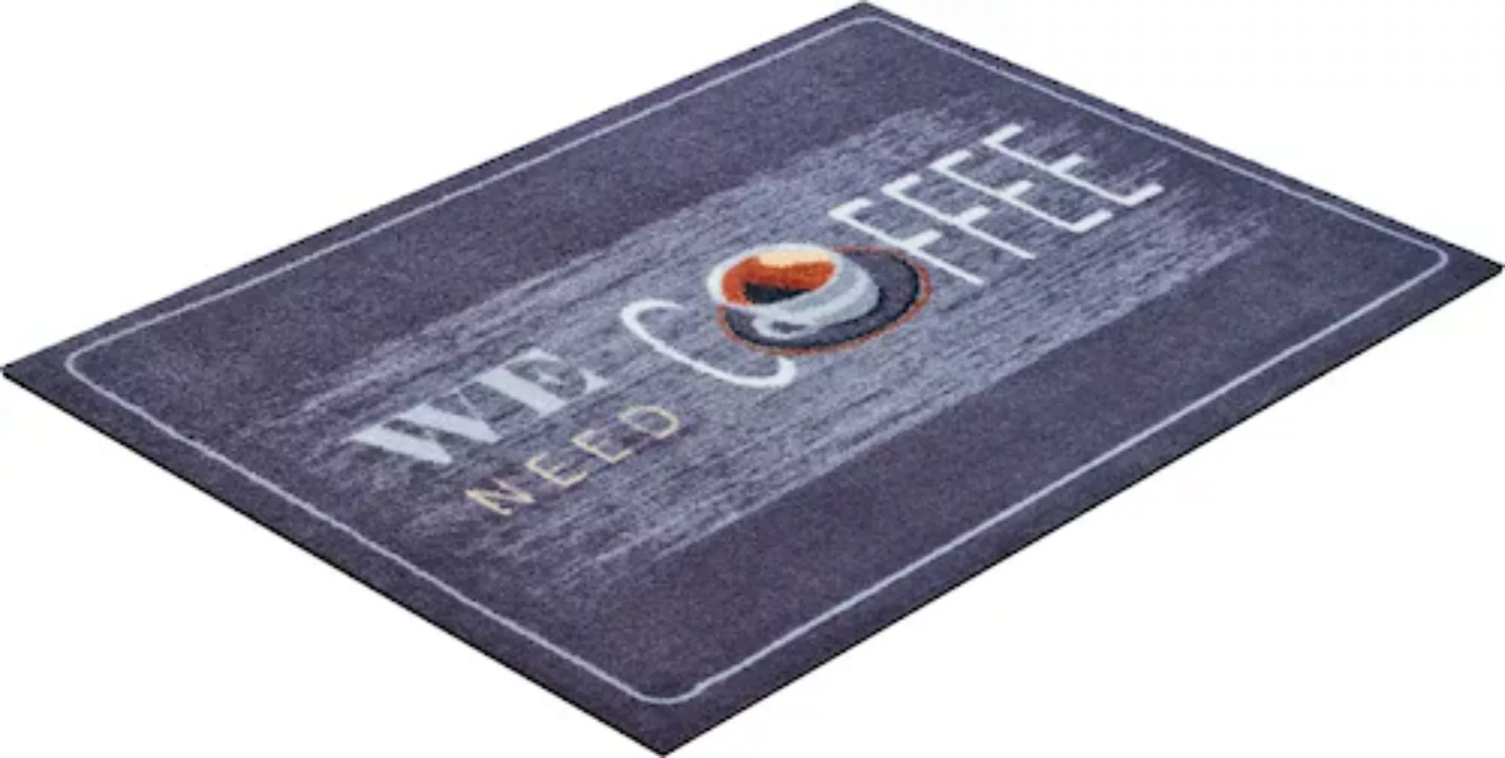 Grund Fußmatte »Coffee«, rechteckig, Schmutzfangmatte, mit Spruch, In- und günstig online kaufen
