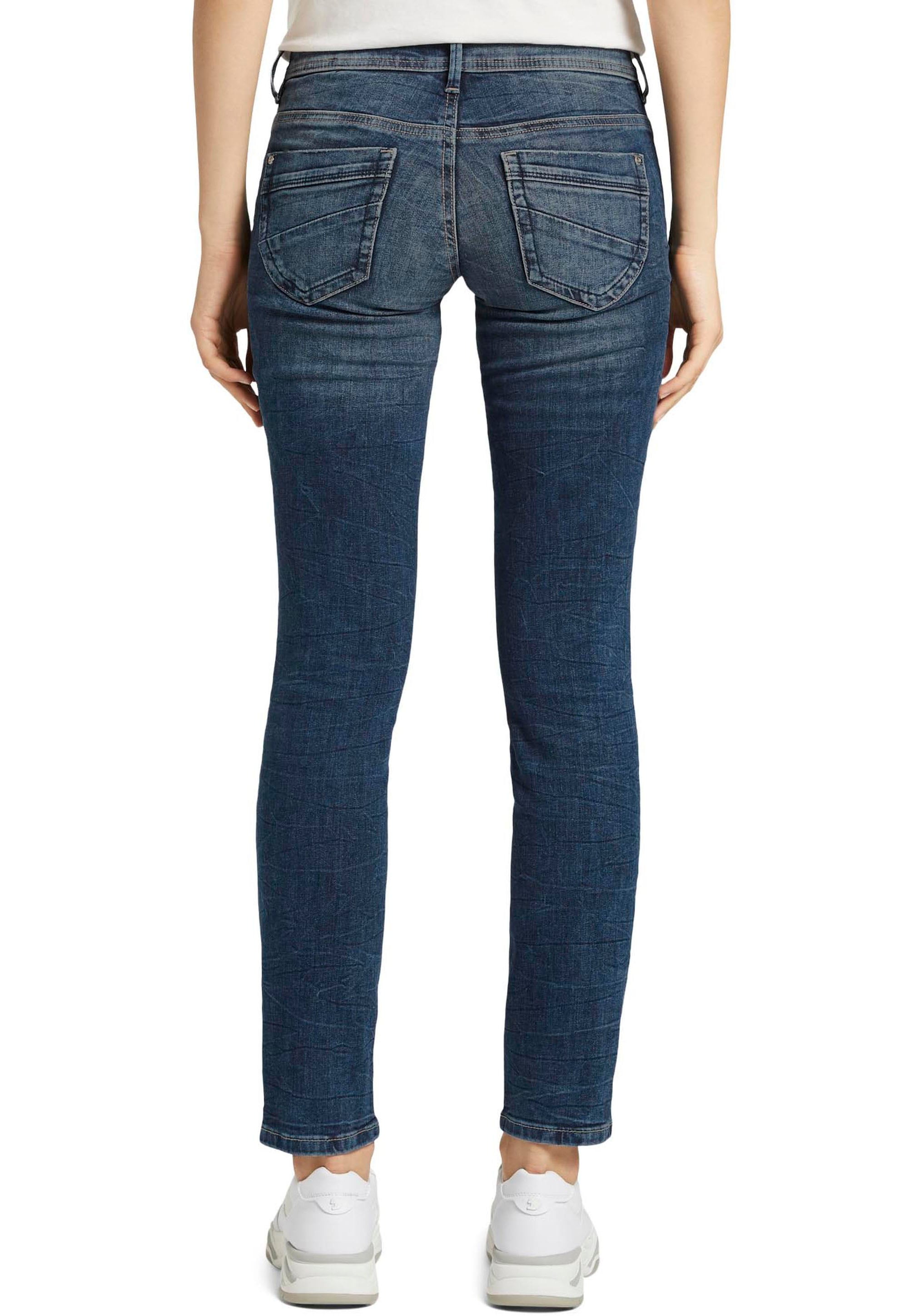 Tom Tailor Damen Jeans ALEXA - Sllim Fit - Blau - Random Bleached Blue Deni günstig online kaufen