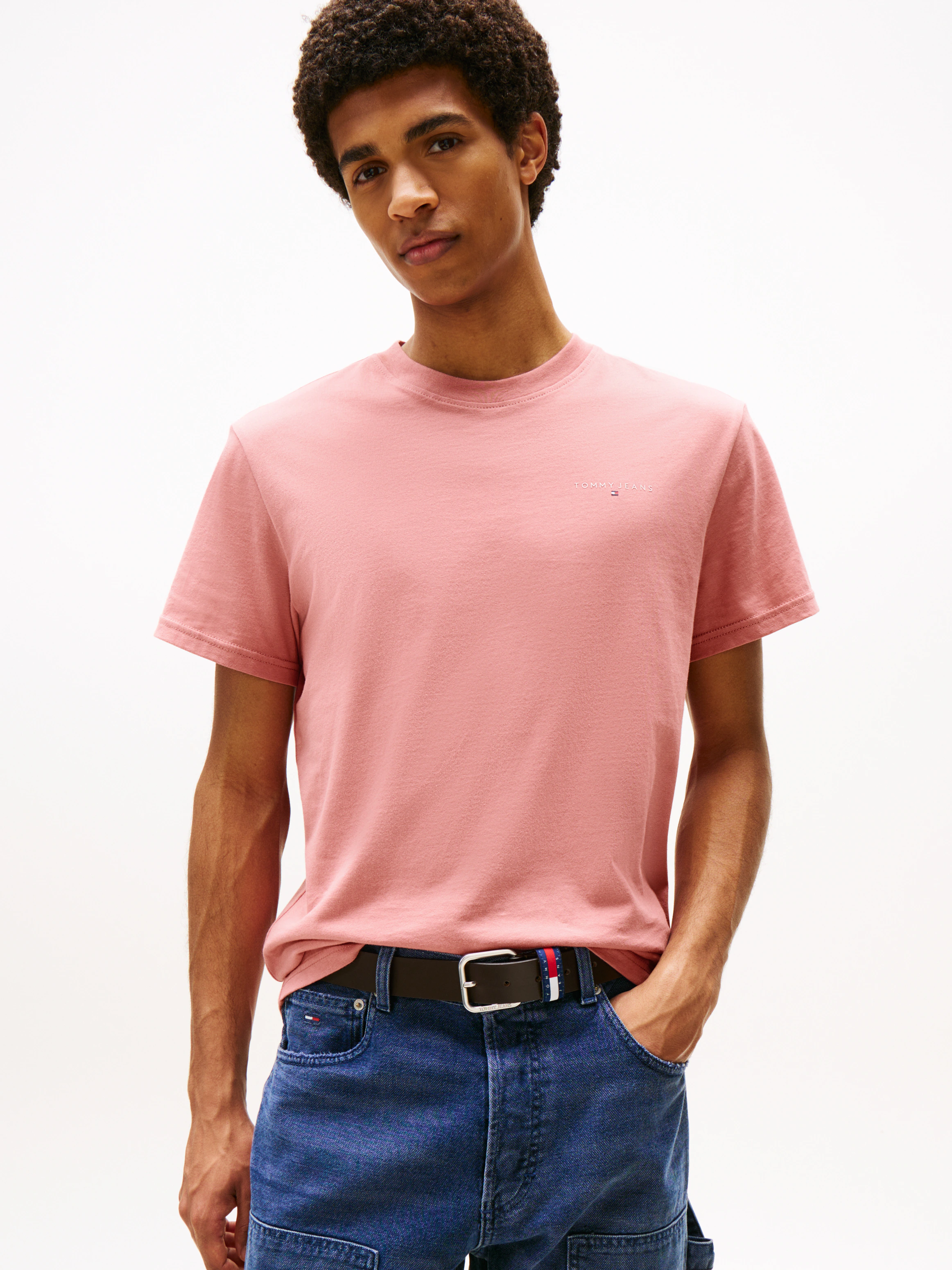 Tommy Jeans T-Shirt "TJM SLIM LINEAR CHEST TEE EXT", Mit Rundhalsausschnitt günstig online kaufen
