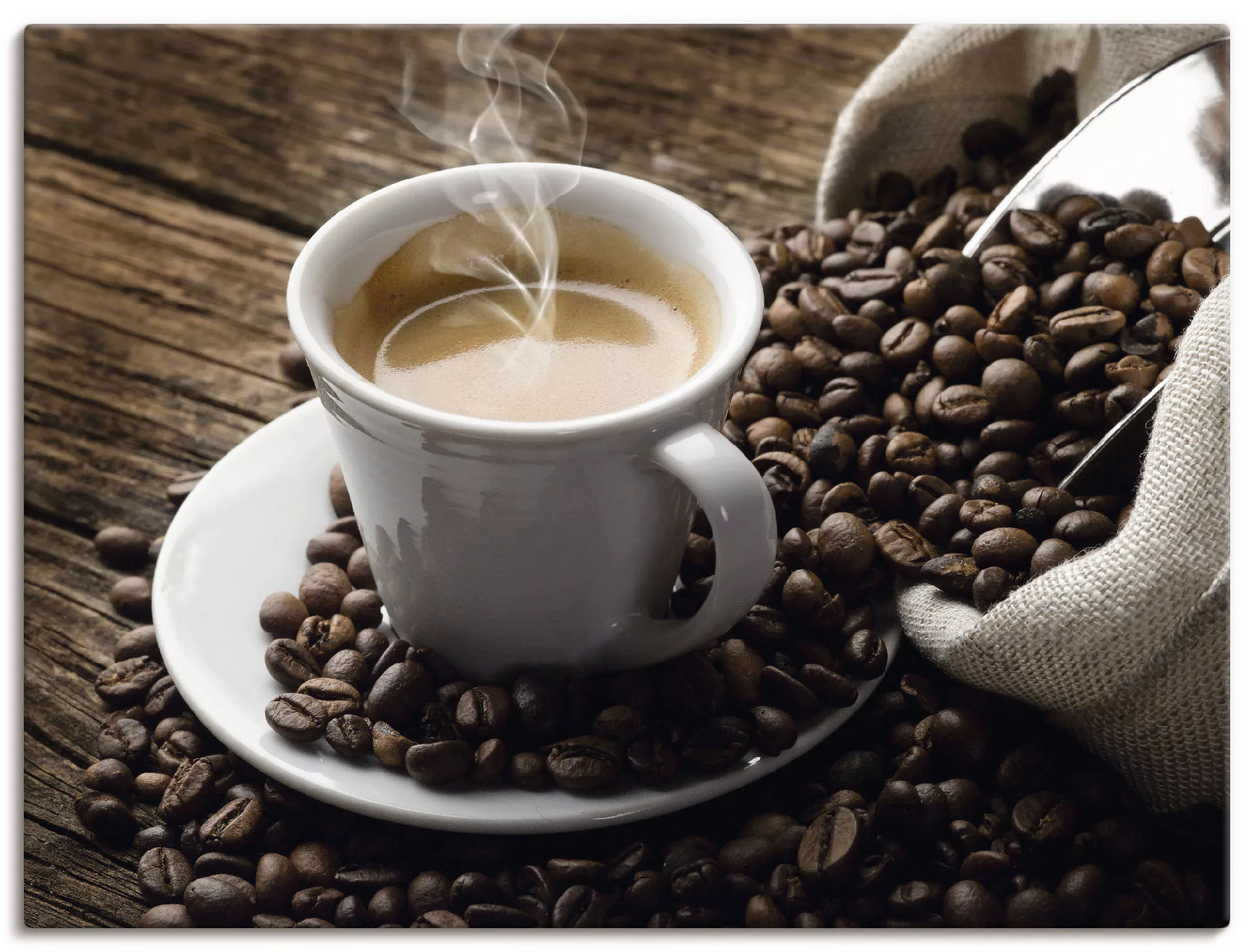 Artland Wandbild »Heißer Kaffee - dampfender Kaffee«, Getränke, (1 St.) günstig online kaufen