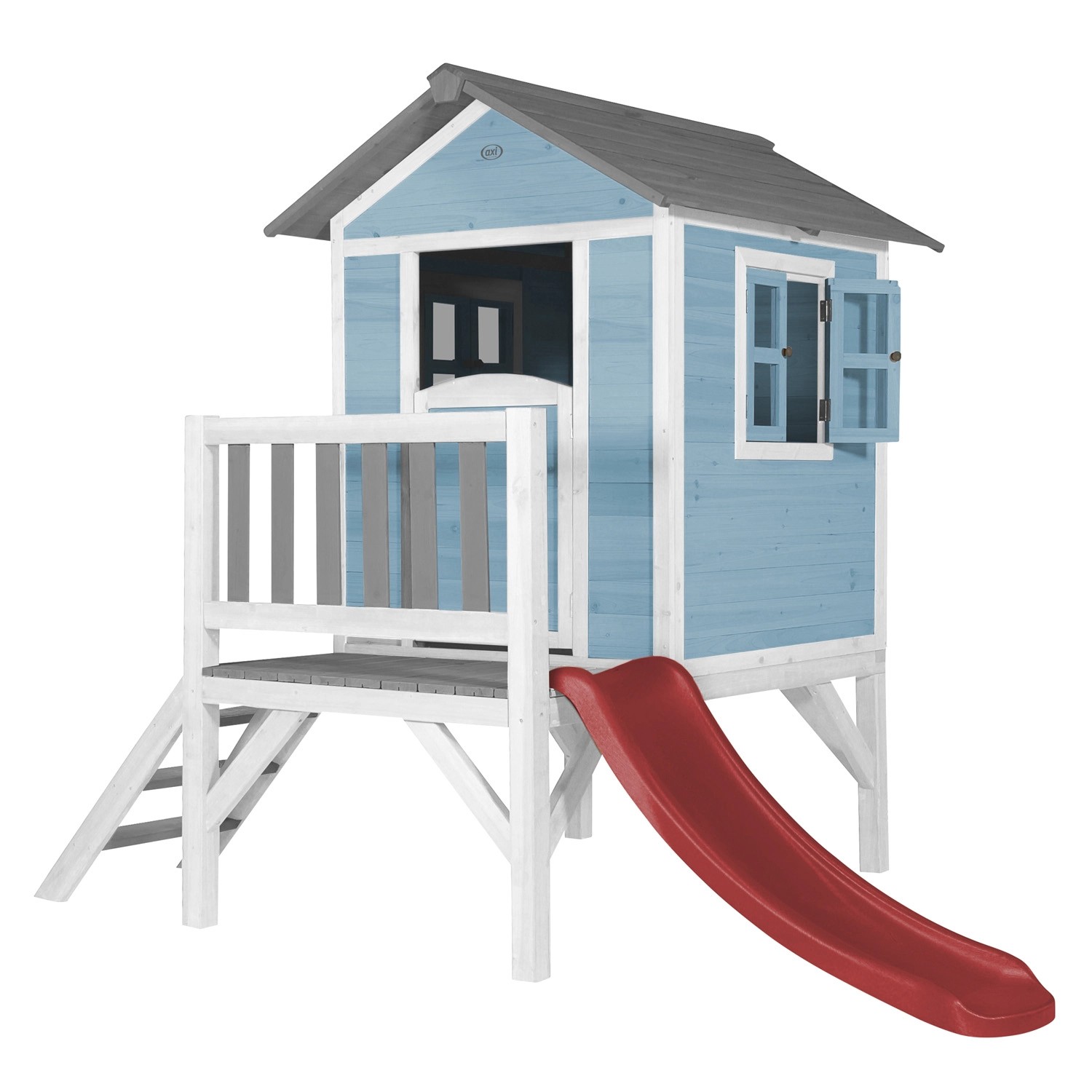 AXI Spielhaus Lodge XL blau B/H/T: ca. 240x189x167 cm günstig online kaufen