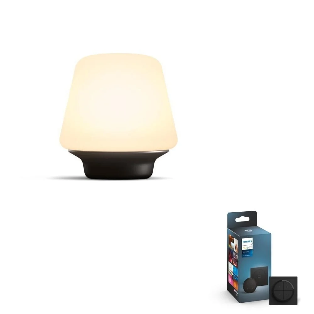 Philips Hue Bluetooth White Ambiance Tischleuchte Wellness in Schwarz 8W 80 günstig online kaufen