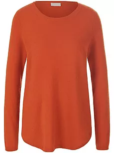 Rundhals-Pullover include orange günstig online kaufen