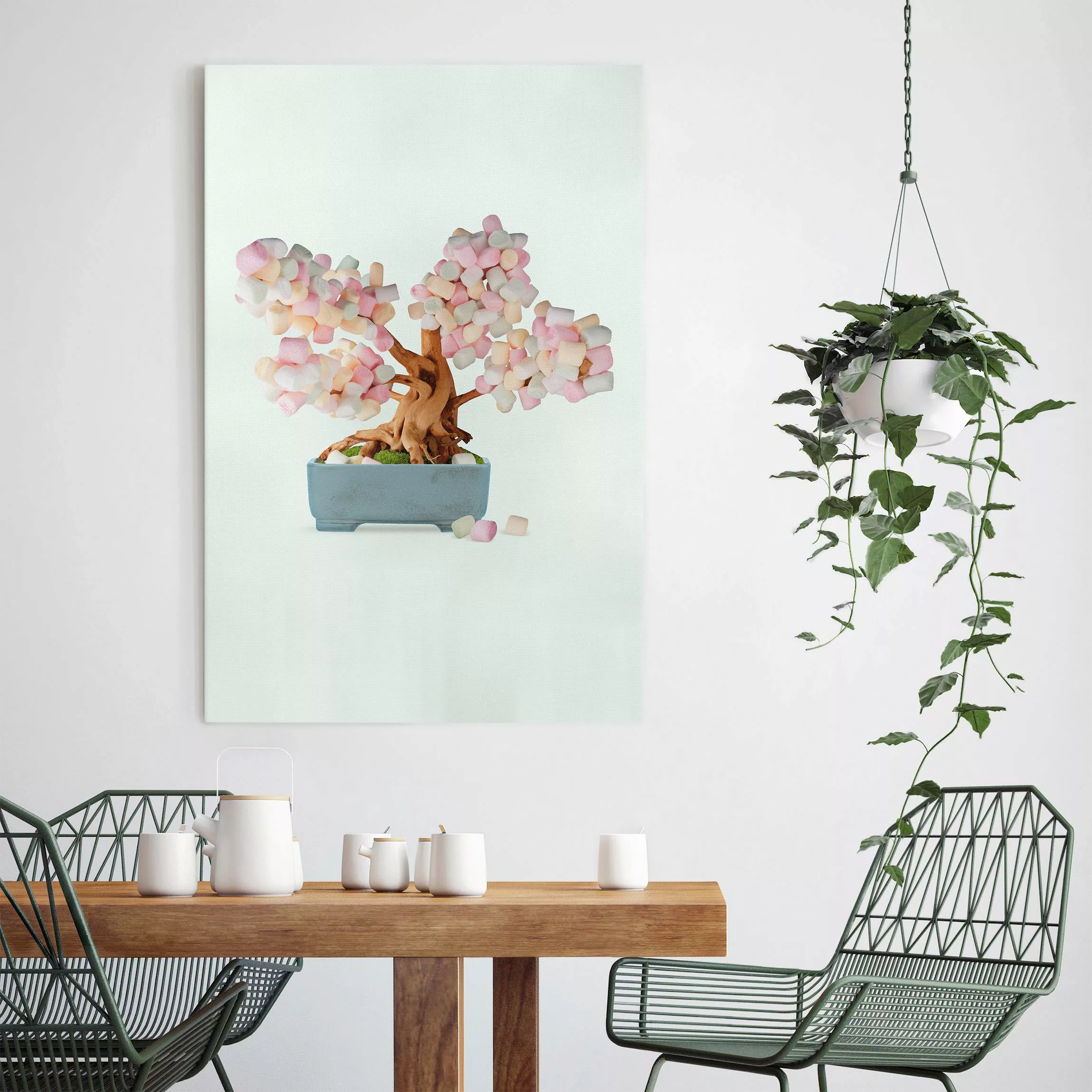 Leinwandbild Bonsai mit Marshmallows günstig online kaufen