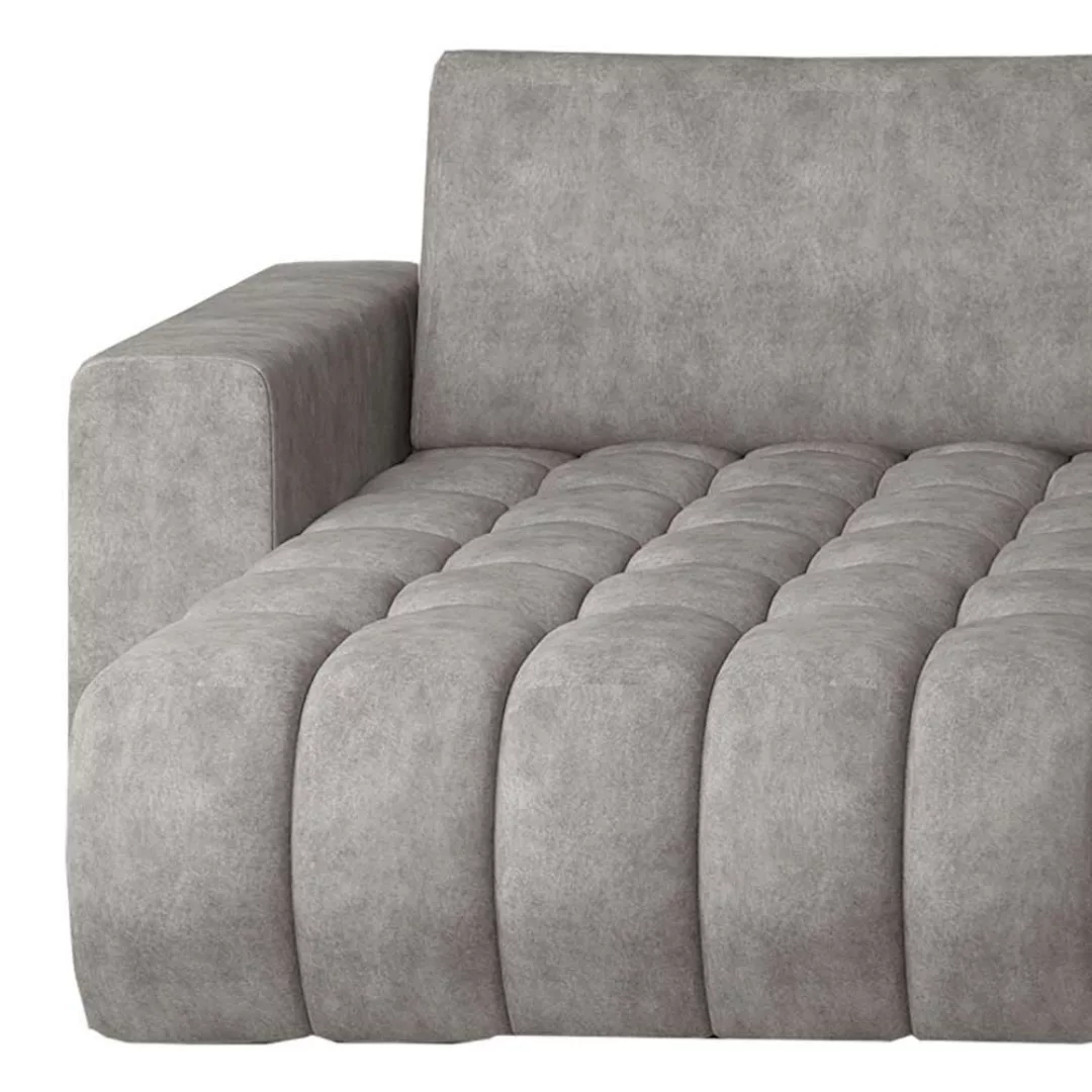 Sofa Wohnlandschaft in Taupe aus Microfaser günstig online kaufen