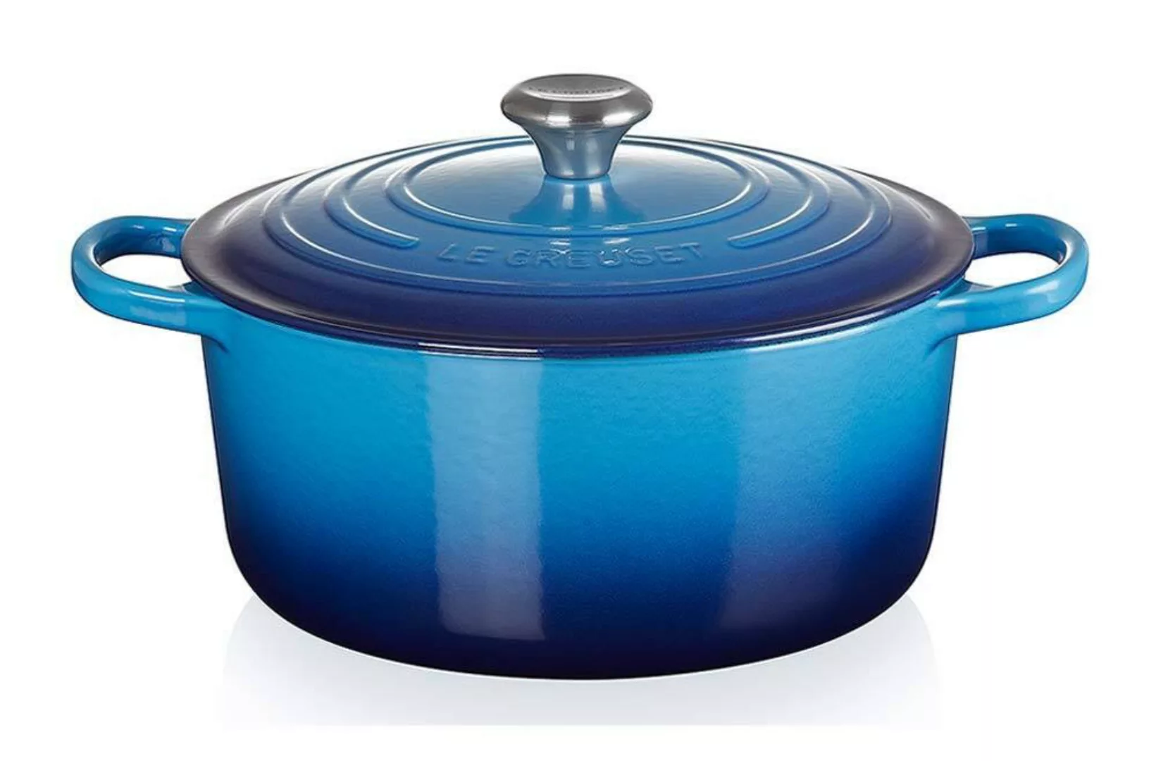 Le Creuset Bräter Signature Rund Gusseisen Azure Blau 18 cm günstig online kaufen