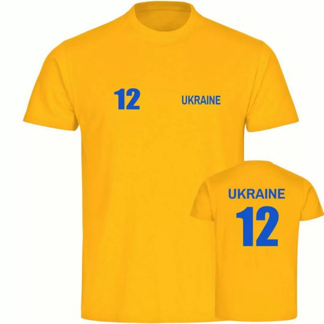 multifanshop T-Shirt Herren Ukraine - Trikot Nummer 12 - Männer günstig online kaufen