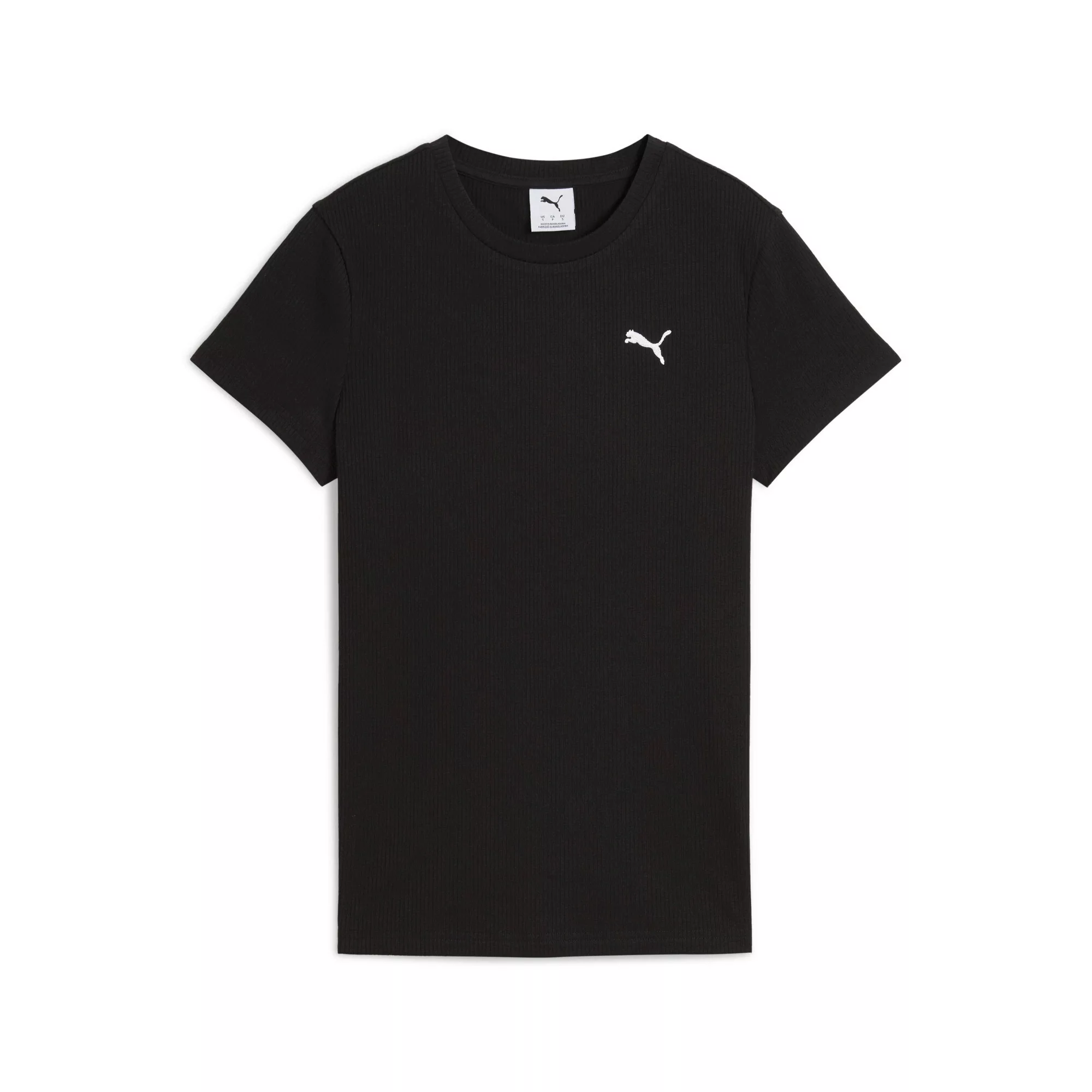 PUMA T-Shirt "ESS ELEVATED Geripptes T-Shirt Damen" günstig online kaufen