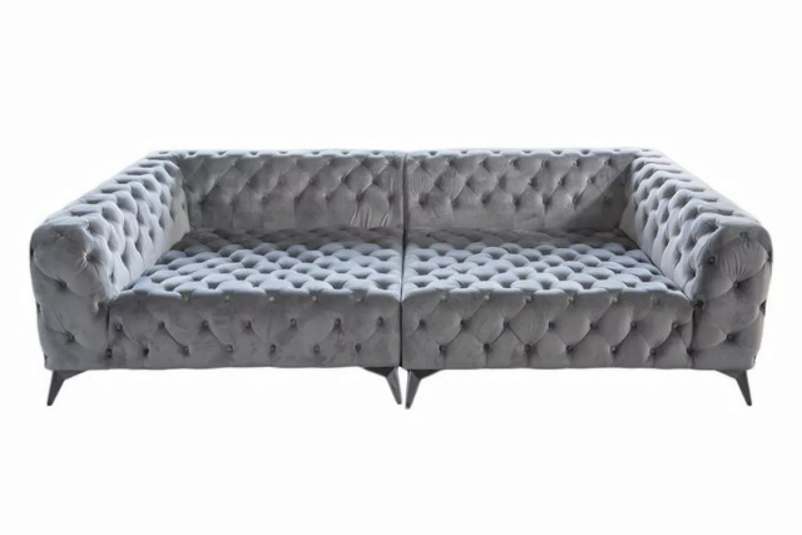 KAWOLA Big-Sofa NARLA, Couch Chesterfield Velvet, mit oder ohne Hocker, 280 günstig online kaufen