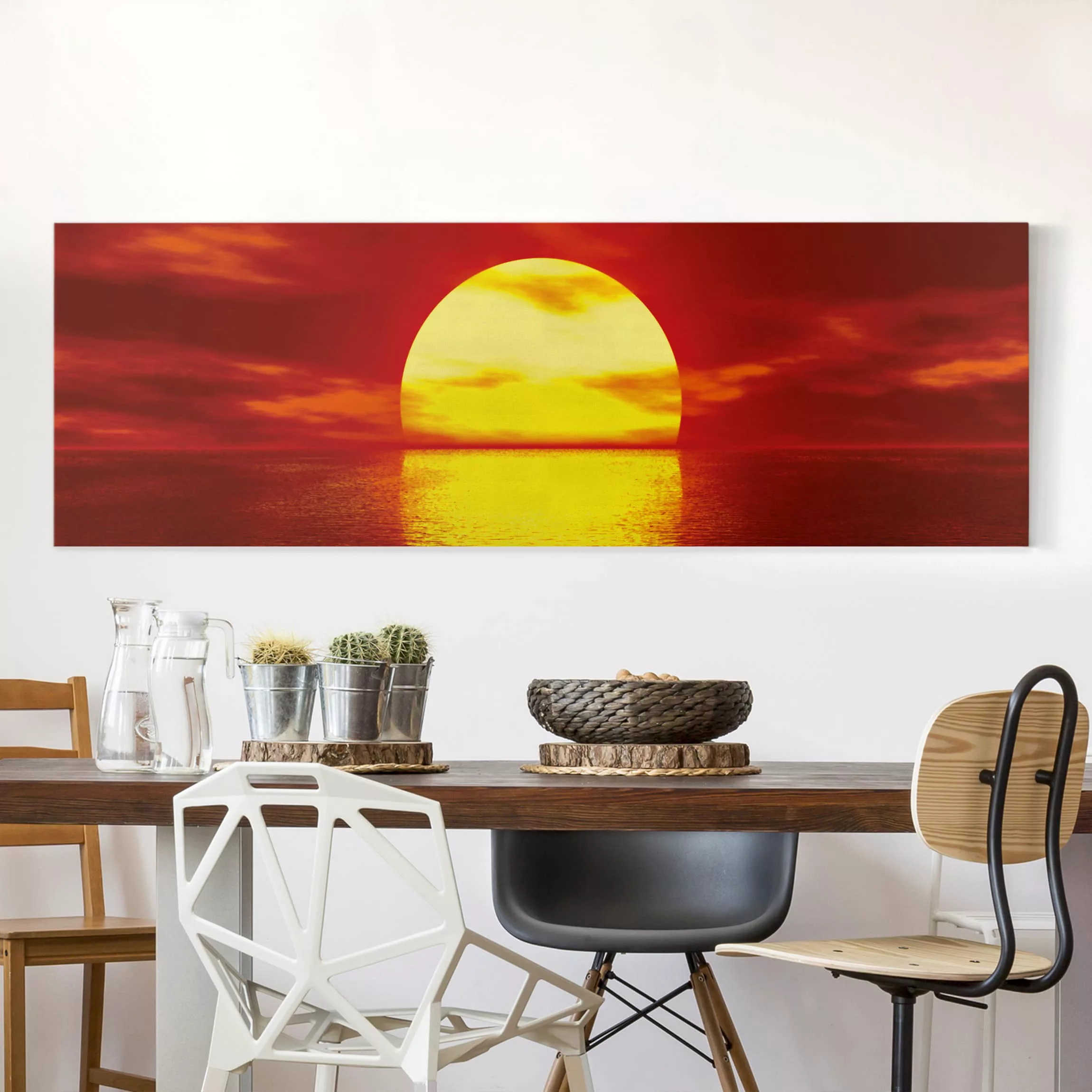 Leinwandbild Strand - Panorama Fantastic Sunset günstig online kaufen