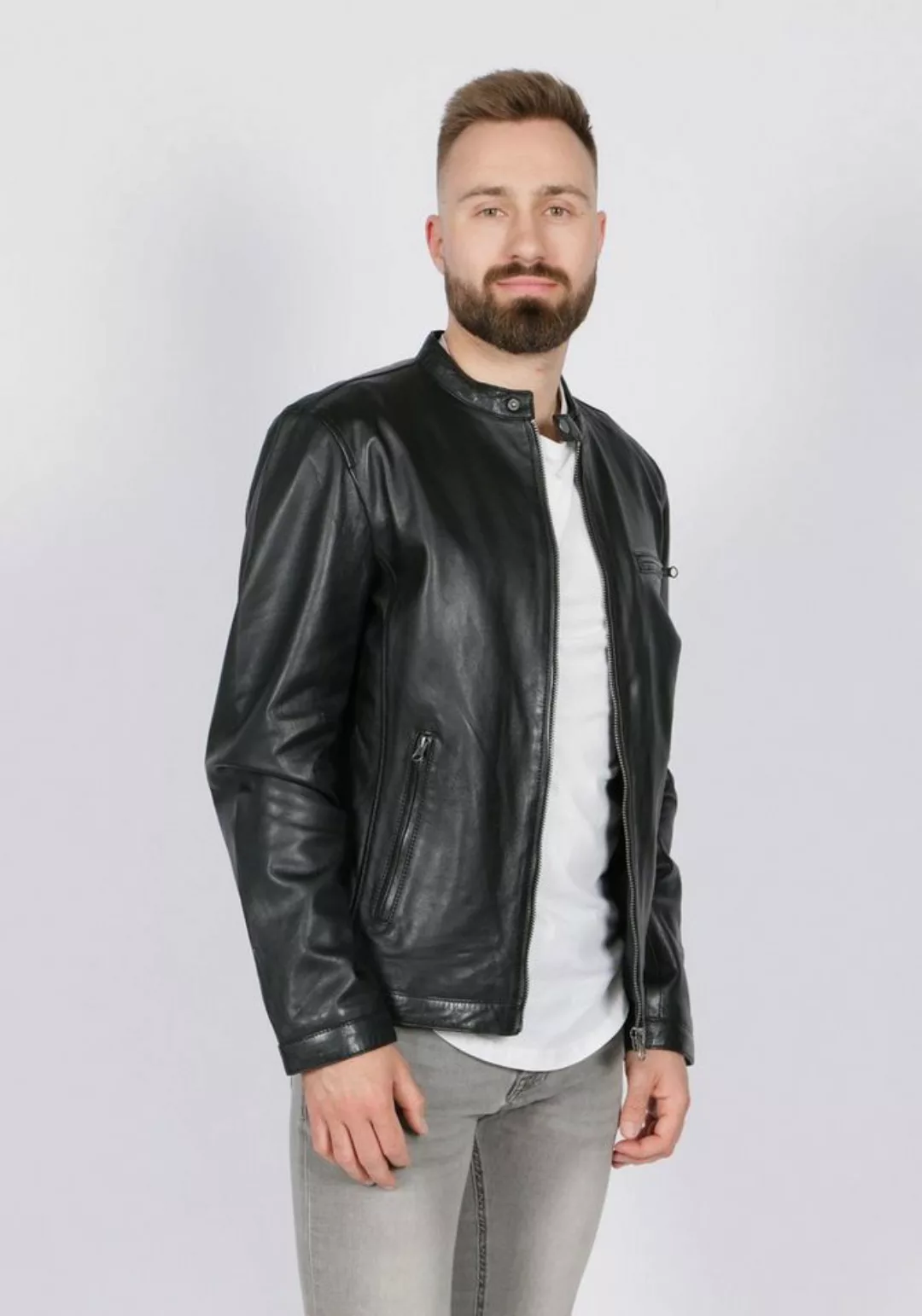 Freaky Nation Lederjacke Easy Jim-FN günstig online kaufen