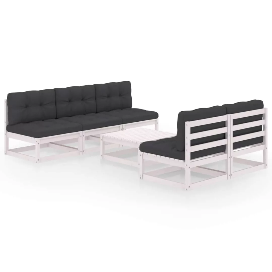 6-tlg. Garten-lounge-set Mit Kissen Kiefer Massivholz günstig online kaufen