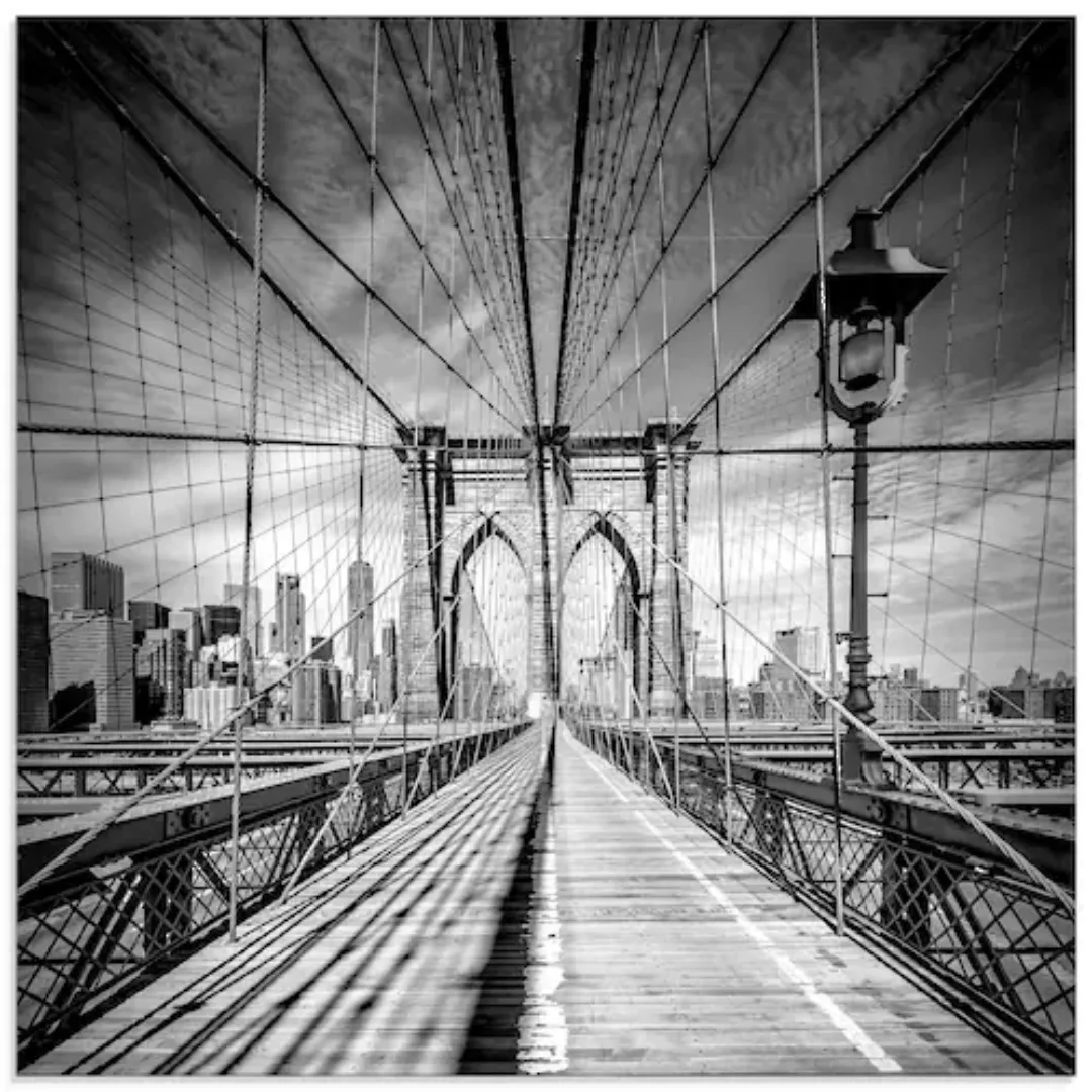 Artland Glasbild "New York City Brooklyn Bridge I", Amerika, (1 St.) günstig online kaufen