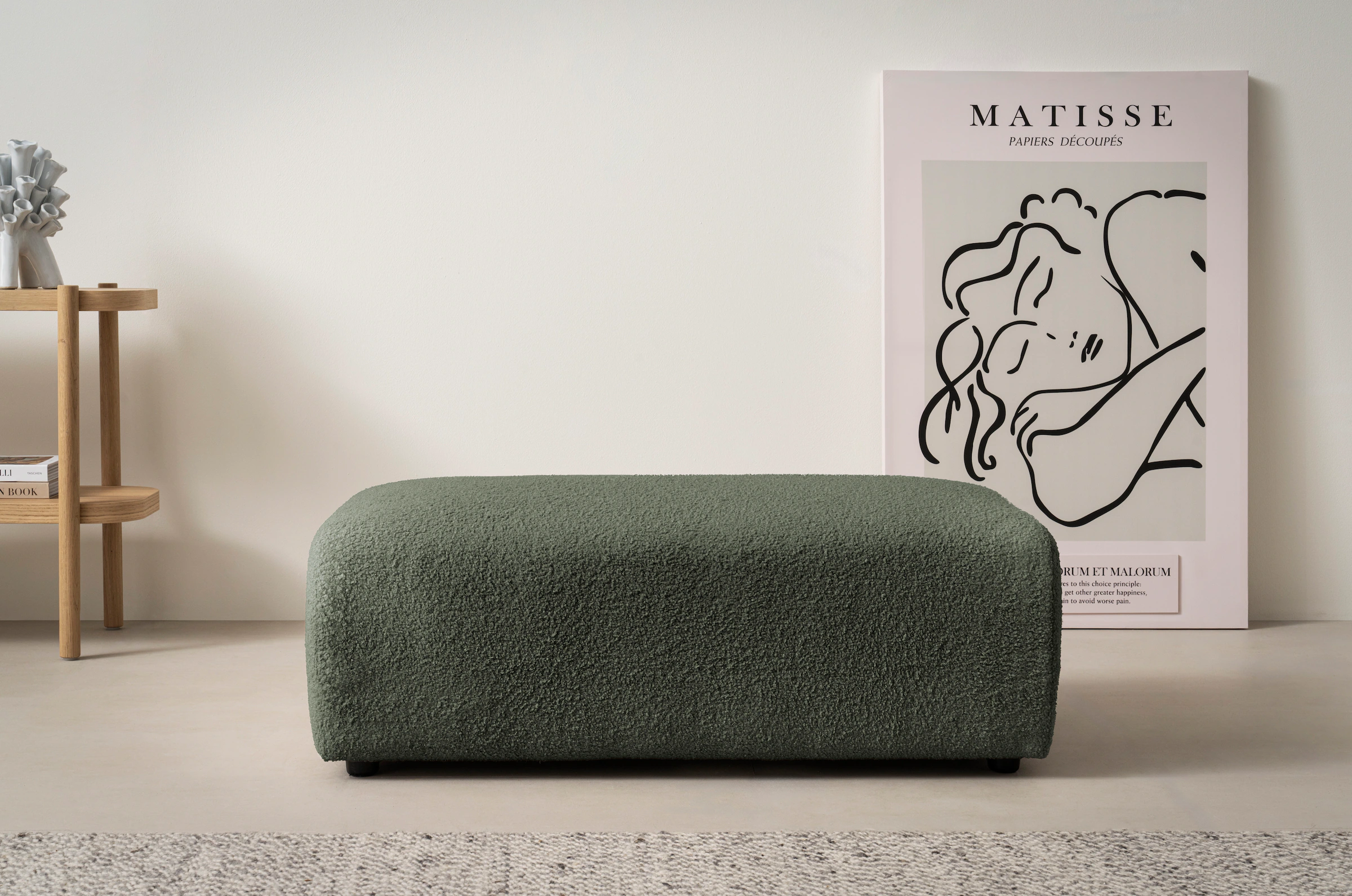 andas Hocker »BAKELS, Polsterhocker in Cord oder Boucle-Stoff«, zur Serie B günstig online kaufen