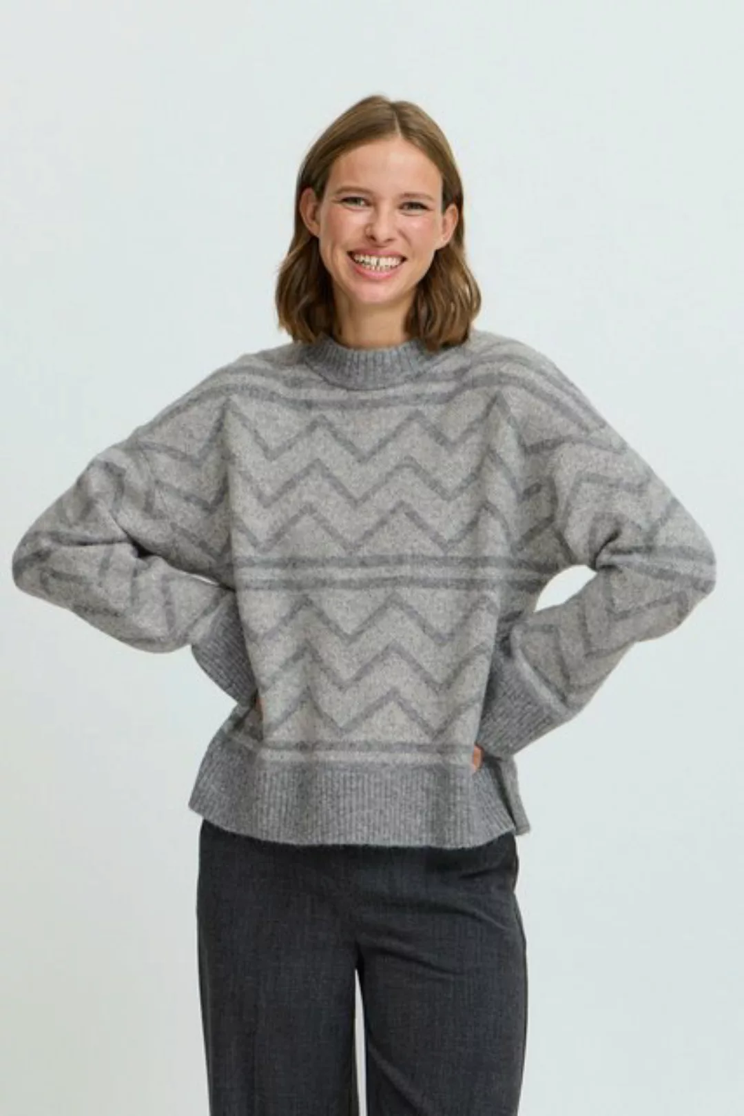 b.young Strickpullover BYOMEA GEOMETRIC JUMPER - strickpullover mit geometr günstig online kaufen