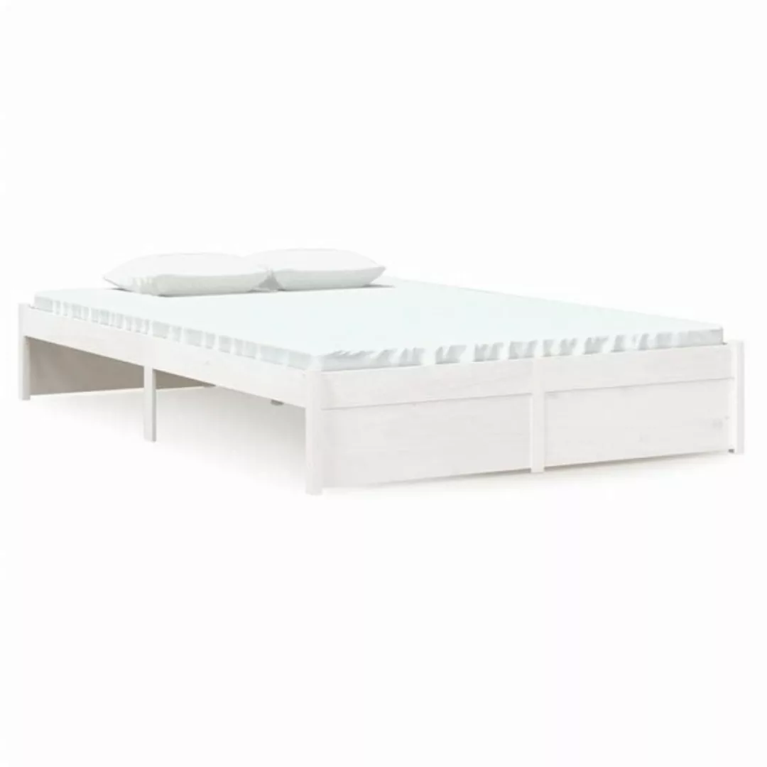 furnicato Bett Massivholzbett Weiß 120x190 cm günstig online kaufen