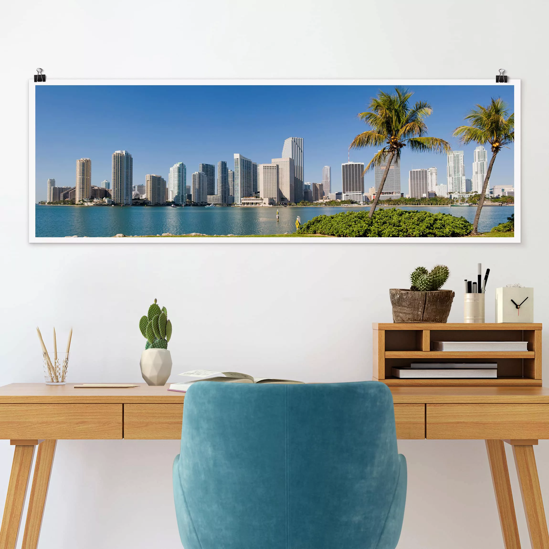 Panorama Poster Architektur & Skyline Miami Beach Skyline günstig online kaufen