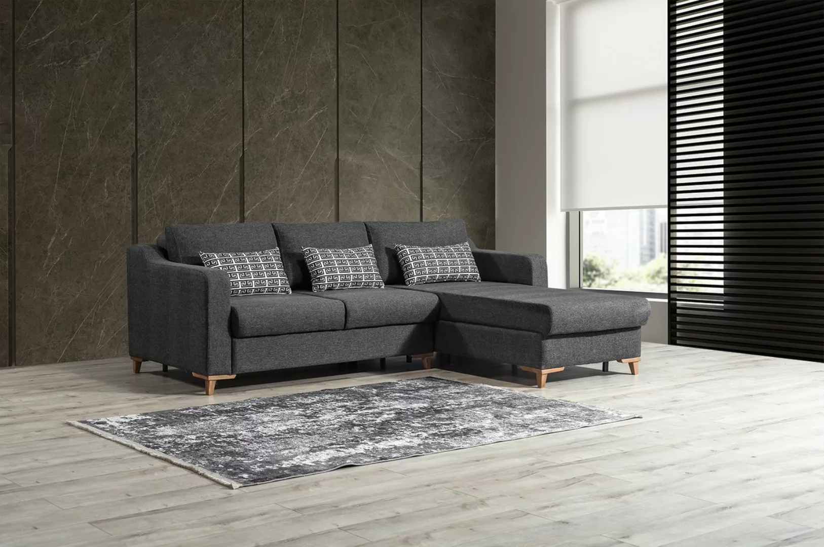 Viva Möbel Sofa JAVA, Luxuriöses Ecksofa mit erstklassigem Komfort. günstig online kaufen