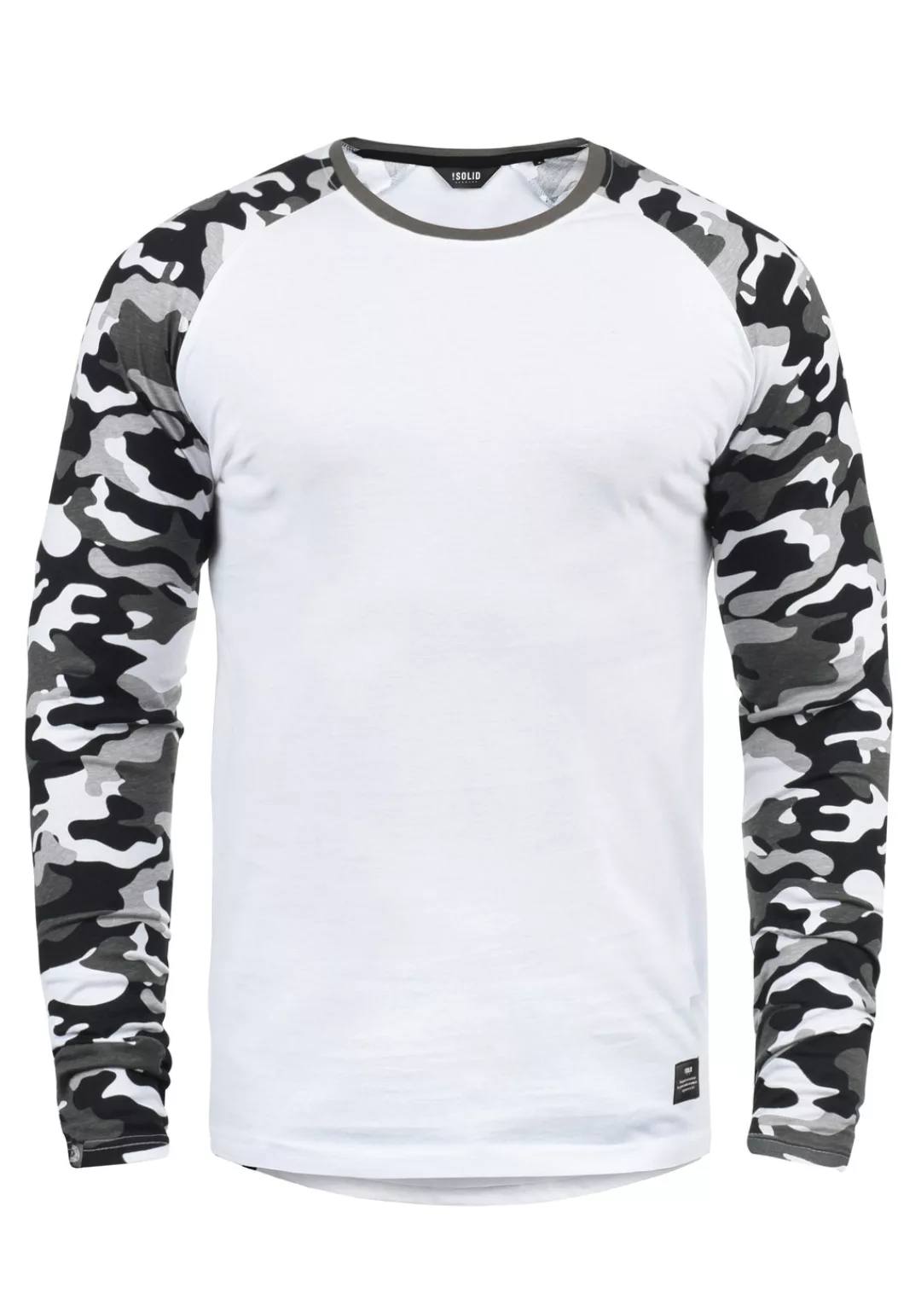 !Solid Rundhalsshirt SDCajus Longsleeve im Baseball-Look günstig online kaufen