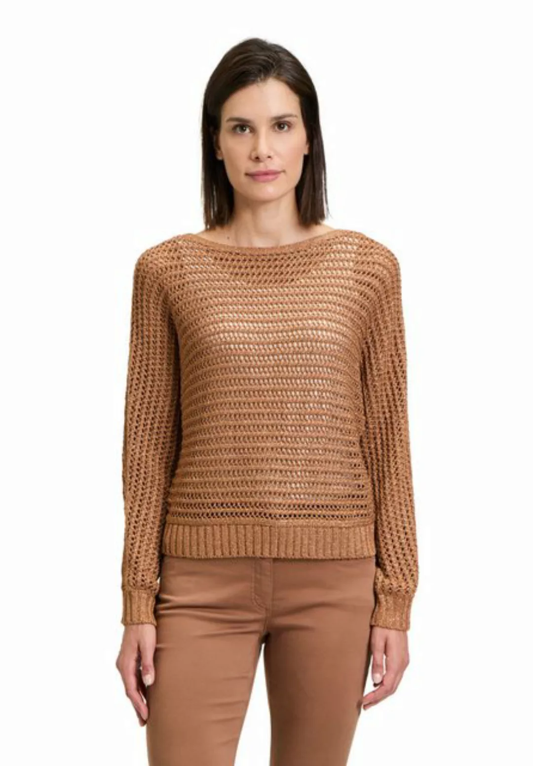 Betty Barclay Strickpullover Betty Barclay Lochstrick-Pullover mit U-Boot-A günstig online kaufen