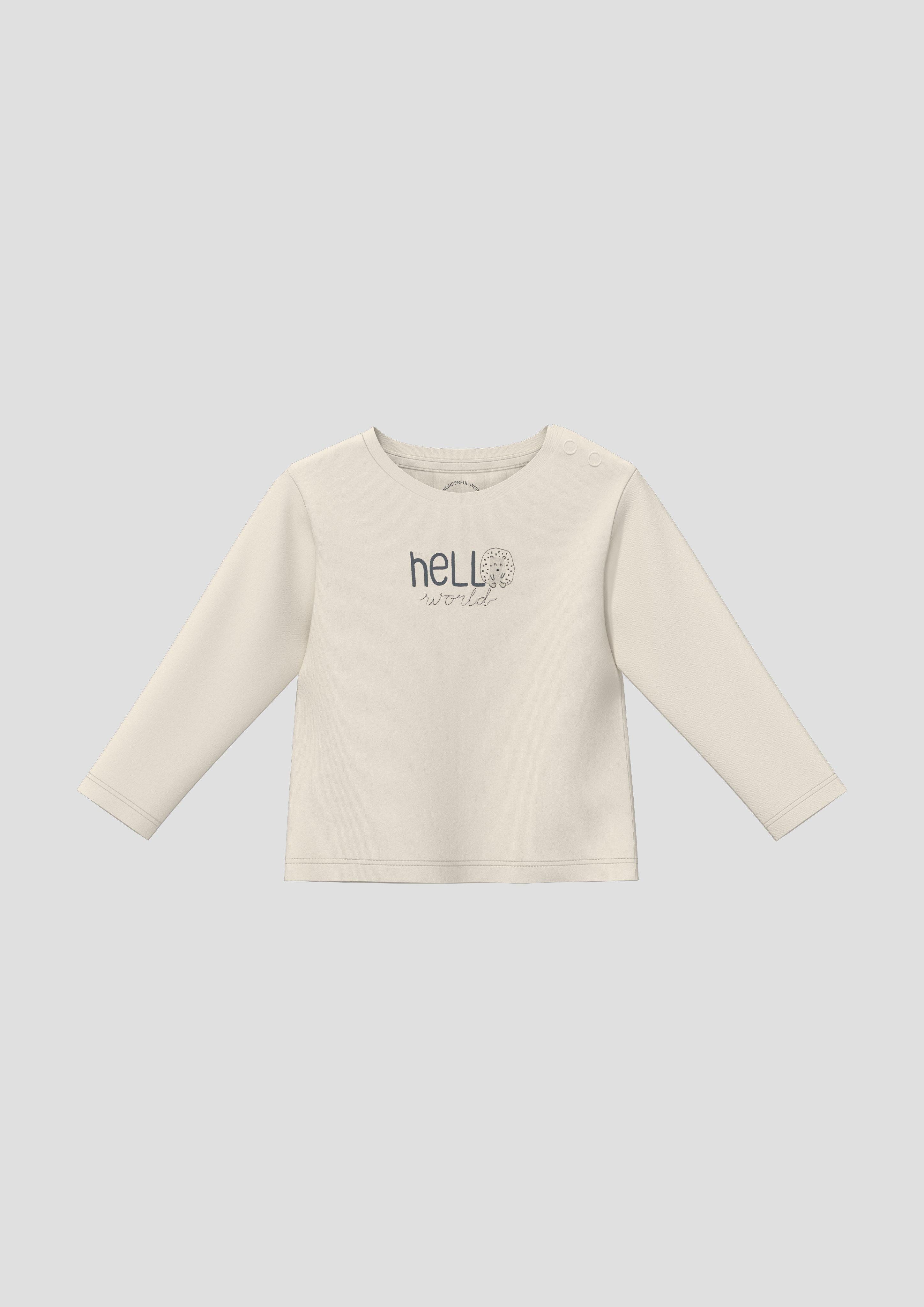 s.Oliver Langarmshirt Unisex Baumwoll-Shirt mit Frontprint günstig online kaufen