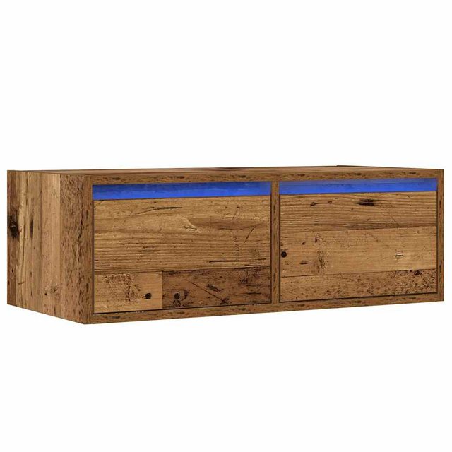 vidaXL TV-Schrank TV-Schrank mit LED-Leuchten Altholz-Optik 75x35,5x25 cm ( günstig online kaufen