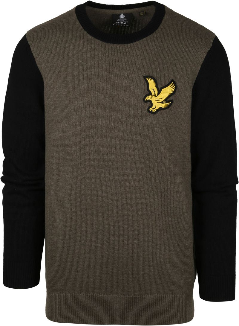 Lyle & Scott Pullover Logo Olivgrün - Größe XL günstig online kaufen