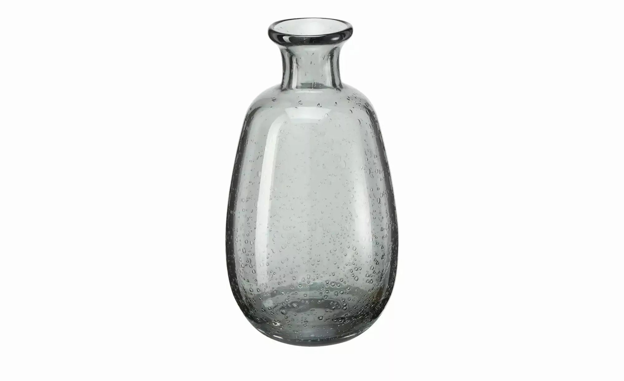 HOME STORY Vase   ¦ grau ¦ Glas ¦ Maße (cm): H: 15  Ø: 8 Accessoires > Vase günstig online kaufen