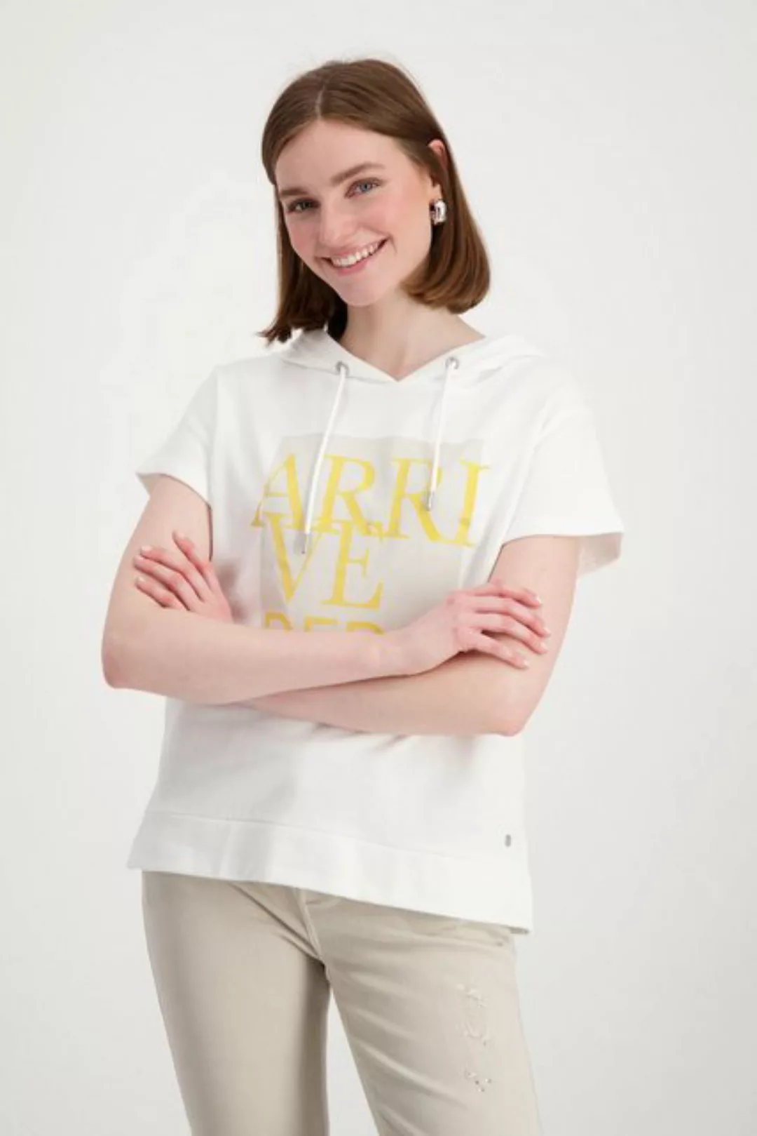 Monari Sweatshirt Monari Sweatshirt mit Kapuze 1/2 Arm 36 (1-tlg) günstig online kaufen