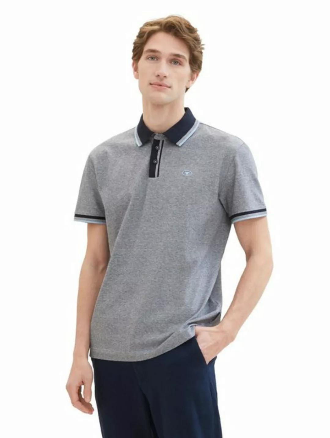 Tom Tailor Herren Poloshirt DETAILED COLLAR - Regular Fit günstig online kaufen