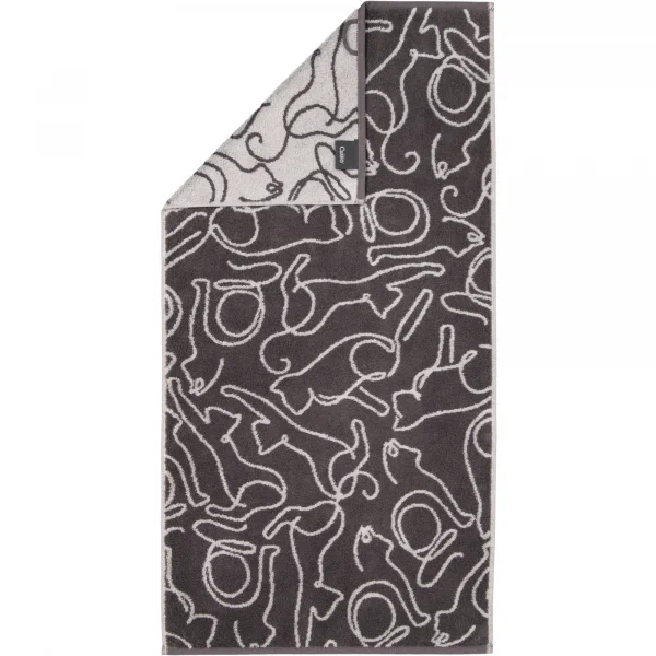 Cawö Handtücher CUTE CATS EDITION Cats 6264 - Farbe: basalt/platin - 77 - H günstig online kaufen