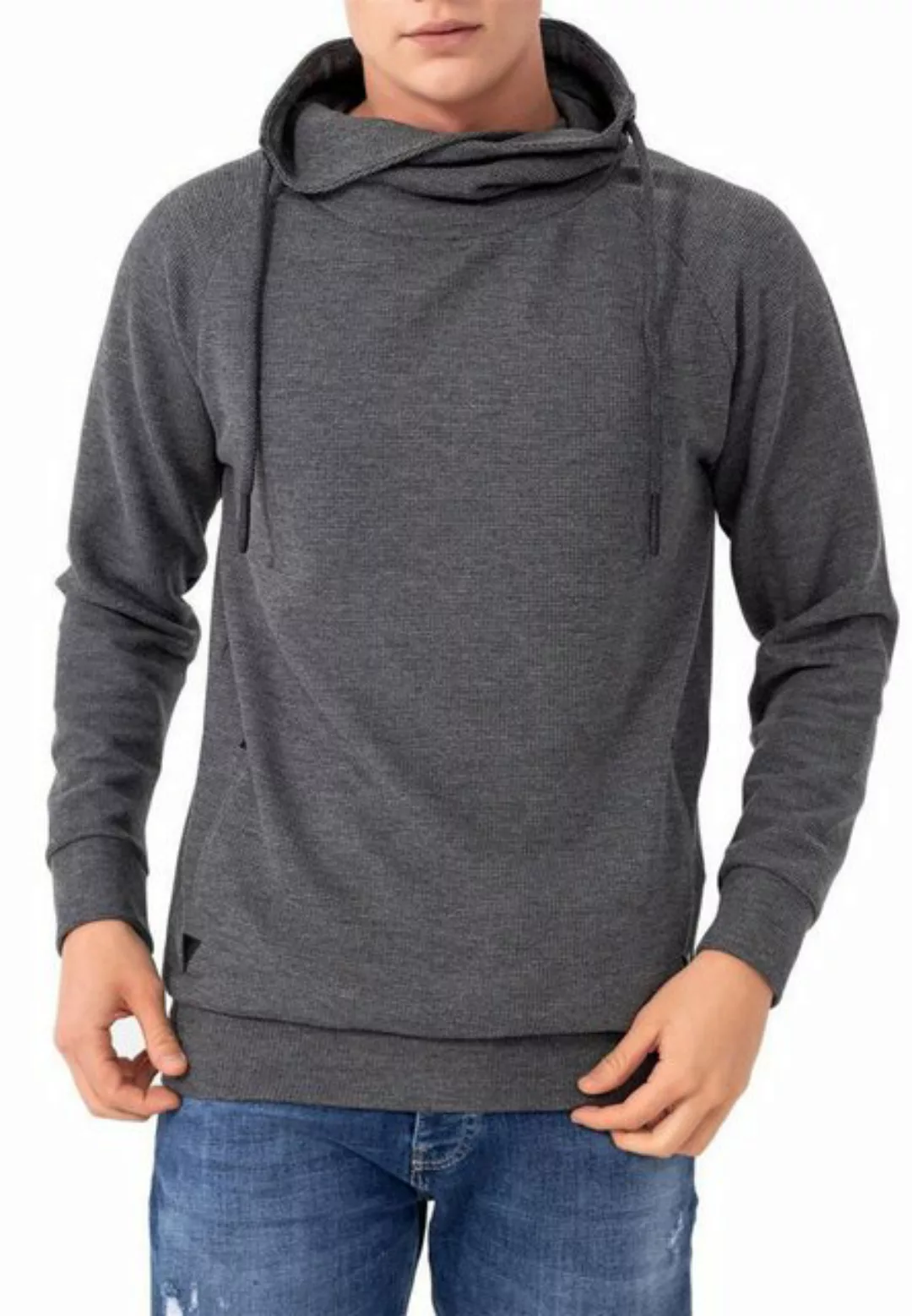 RedBridge Sweatshirt Herren Pullover mit hohen Schalkragen Anthracite L hoh günstig online kaufen