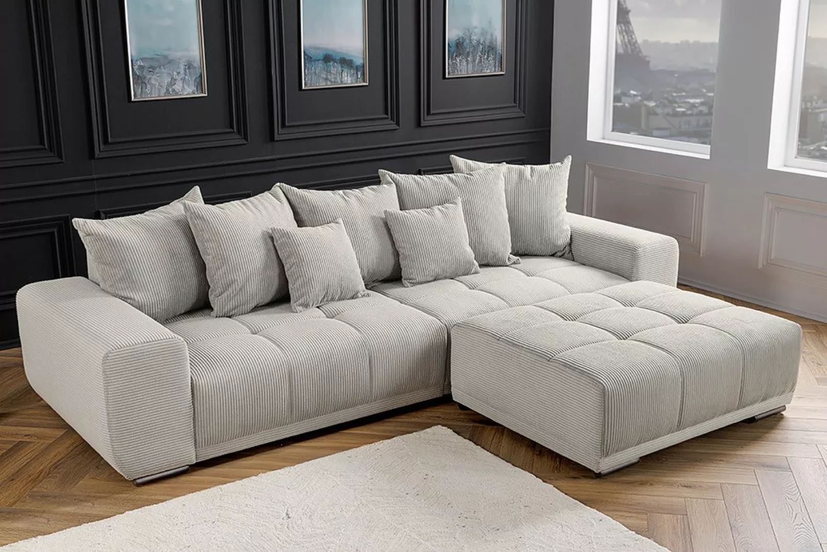 riess-ambiente Big-Sofa ELEGANCIA 285cm champagner beige, Einzelartikel 1 T günstig online kaufen