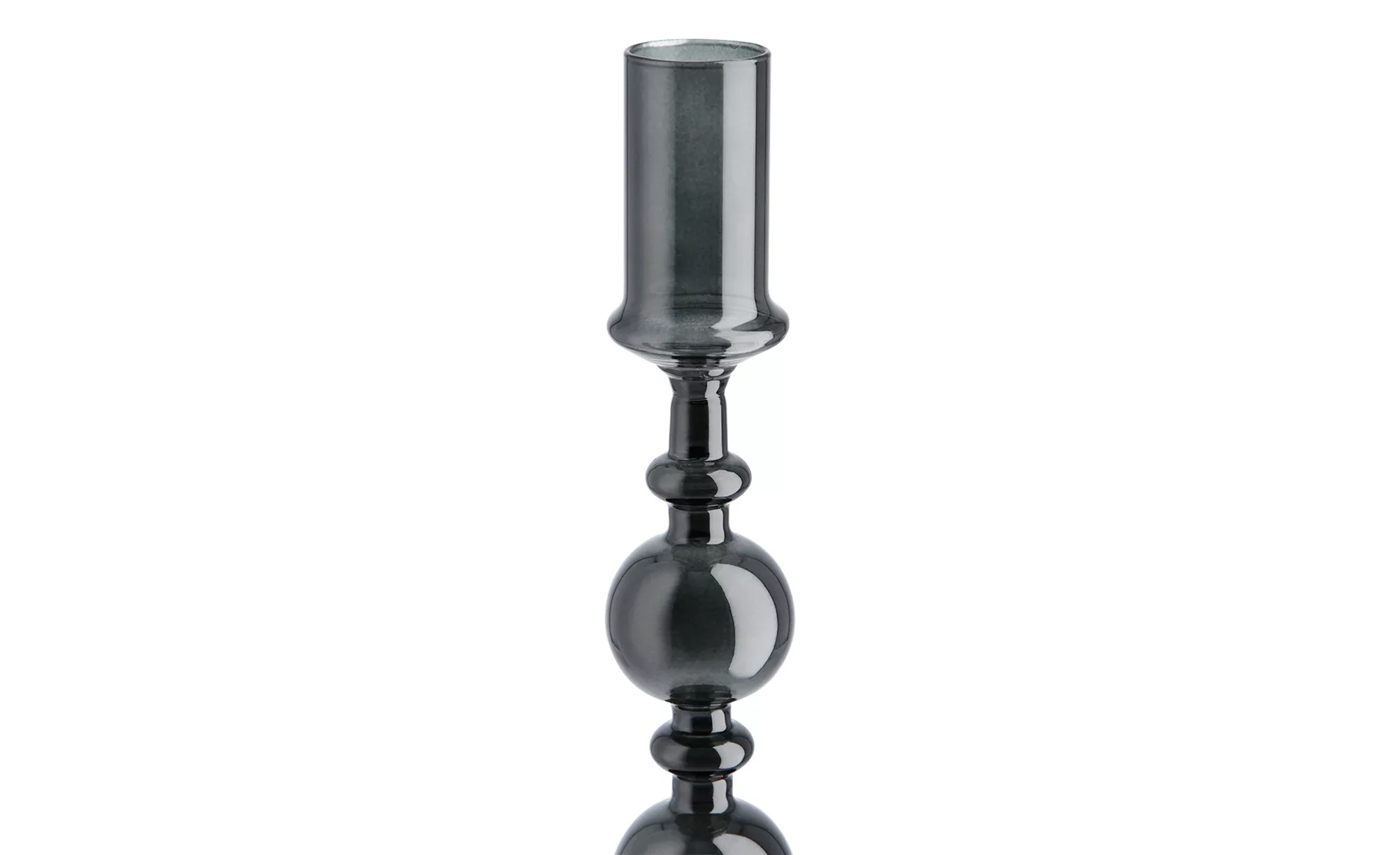 Kerzenhalter   ¦ schwarz ¦ Glas ¦ Maße (cm): H: 22  Ø: 9 Accessoires > Kerz günstig online kaufen