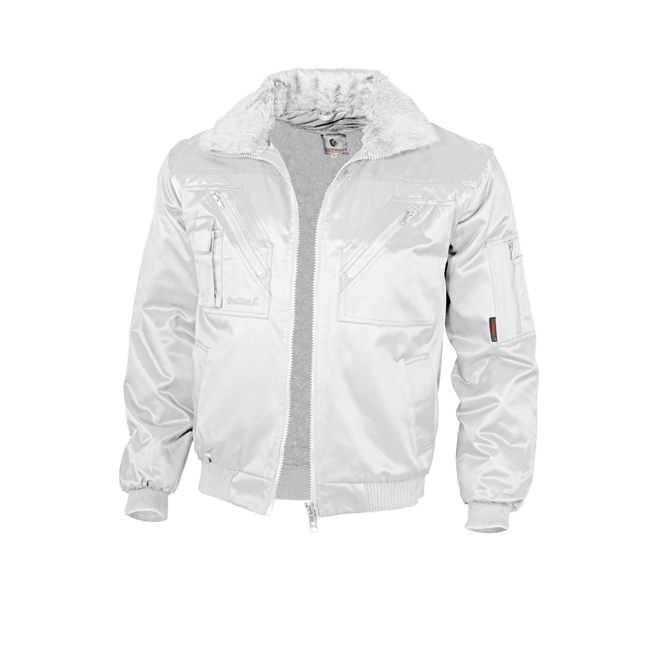 Qualitex Workwear Pilotenjacke Pilotenjacke einfarbig weiß, günstig online kaufen