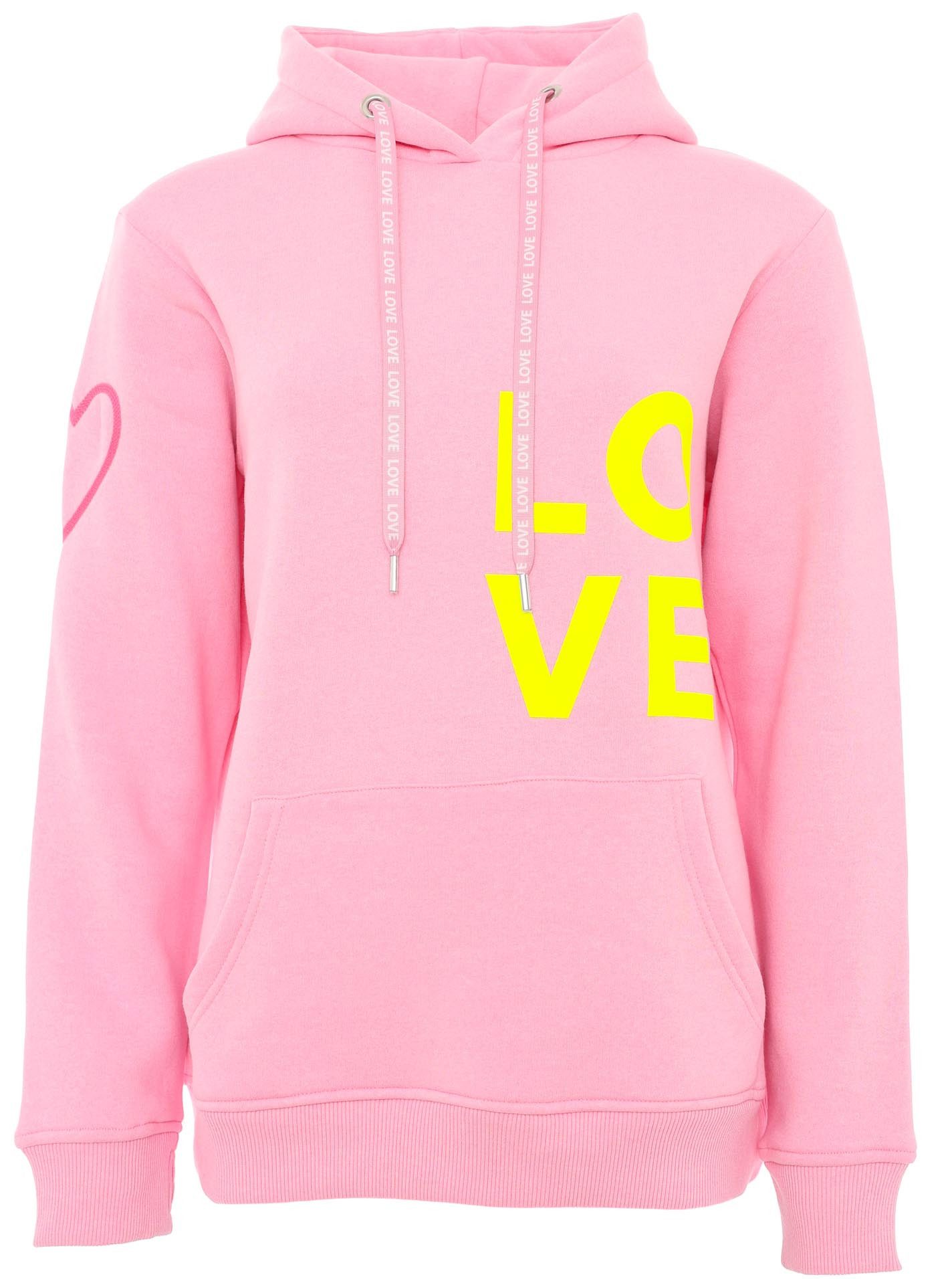 Zwillingsherz Kapuzensweatshirt Print, Kapuze, Langarm, Kängurutasche, günstig online kaufen